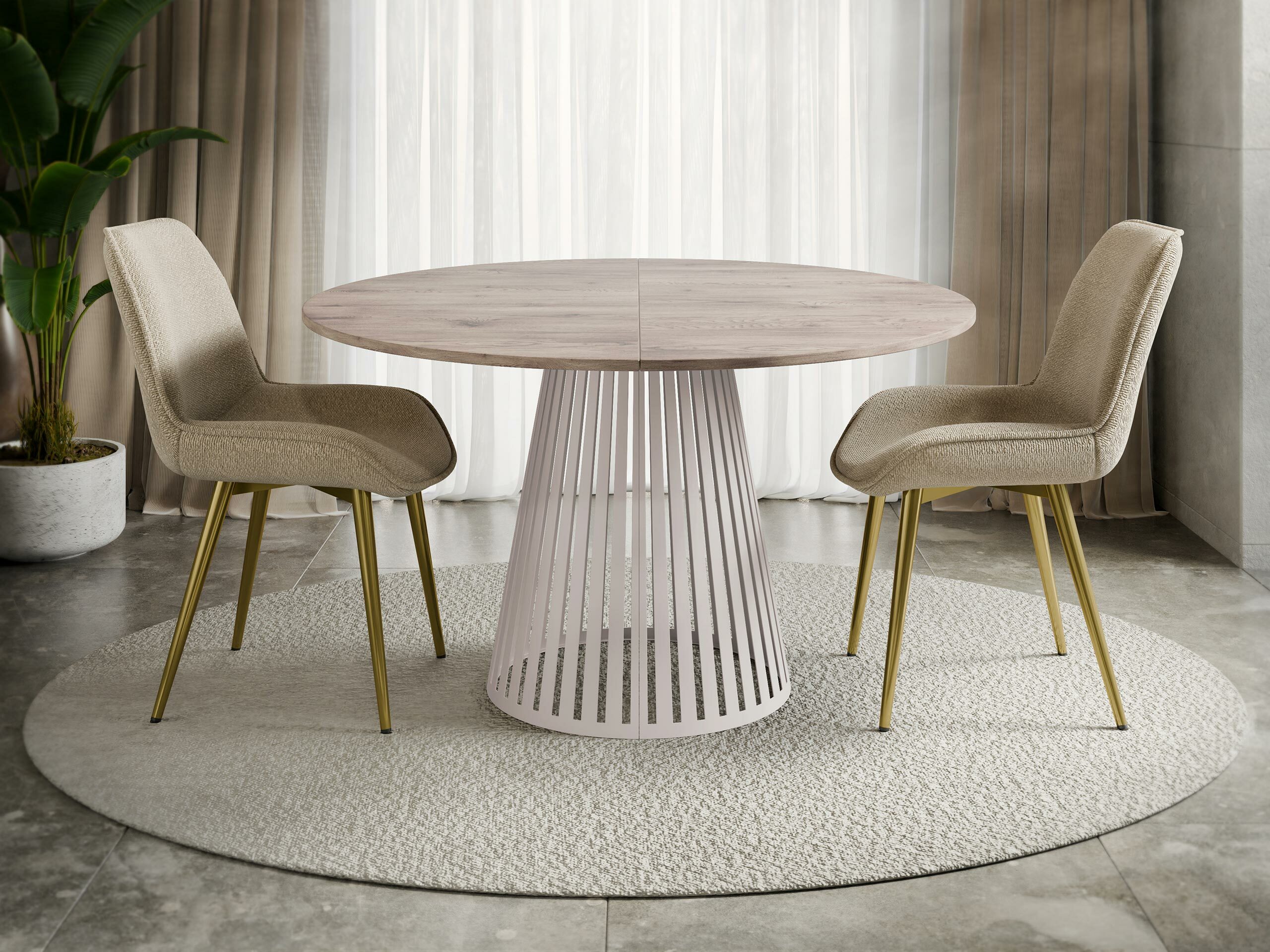Table Prudentia (Clair Bois + Cachemire)