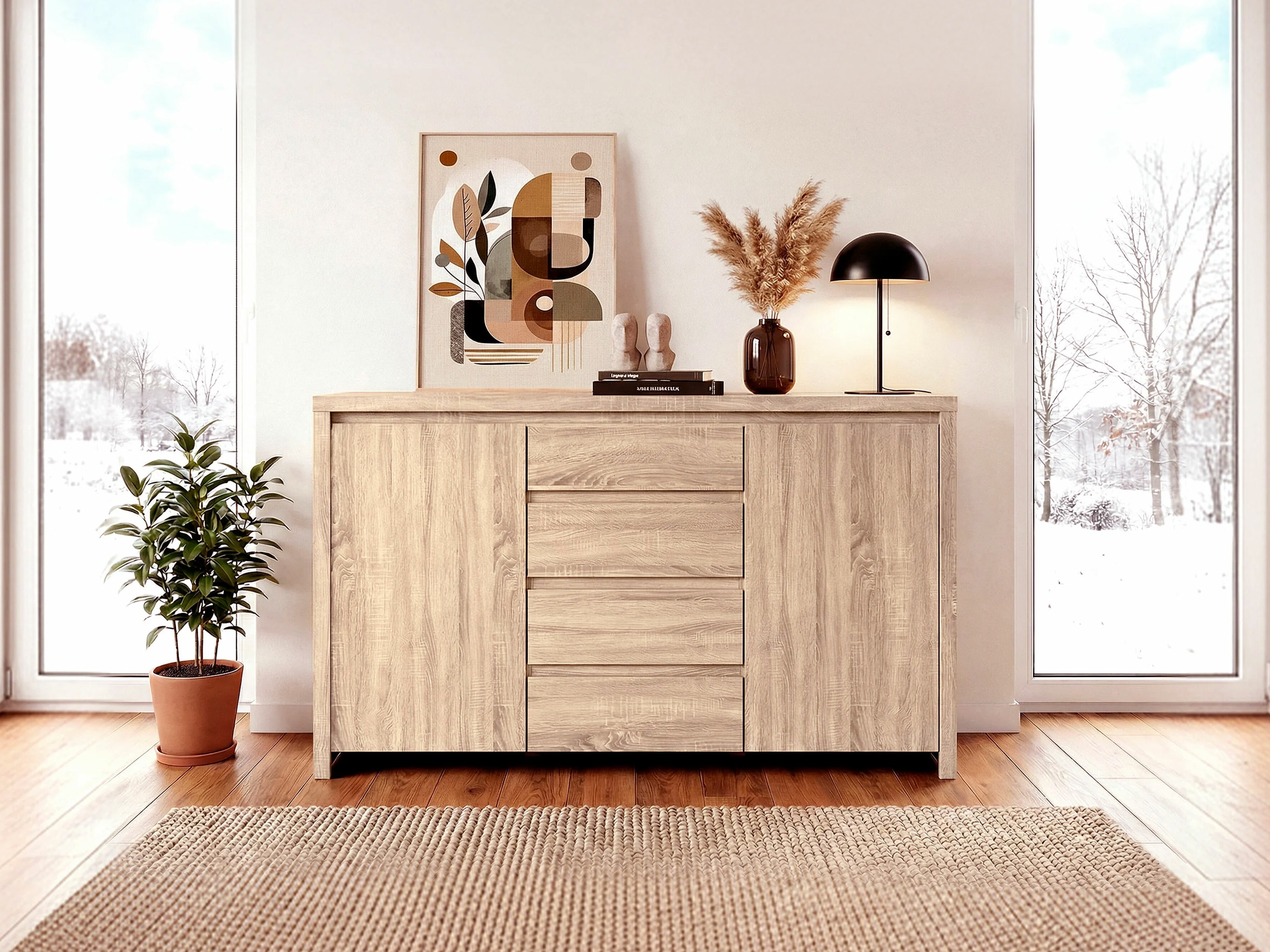 Commode Nolroma 103 (Sonoma chêne)