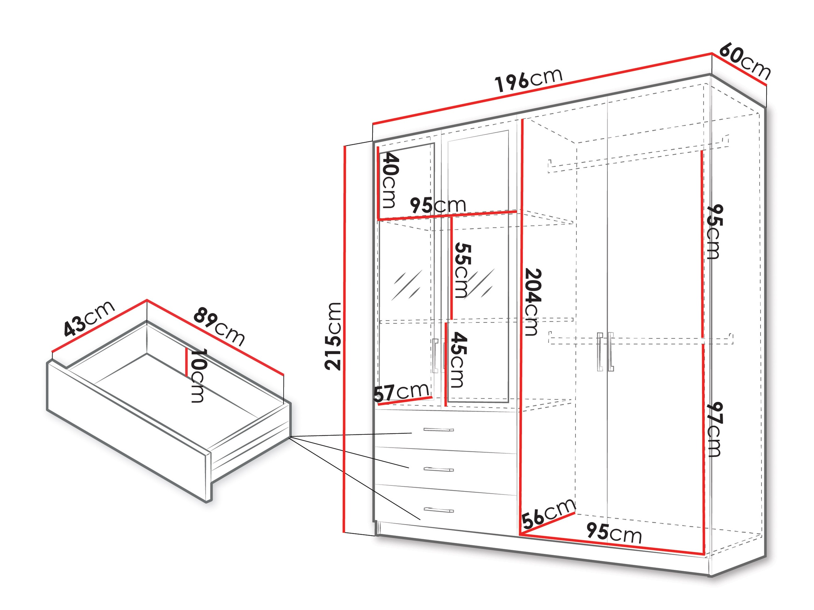 Armoire Honolulu 269 (Blanc)