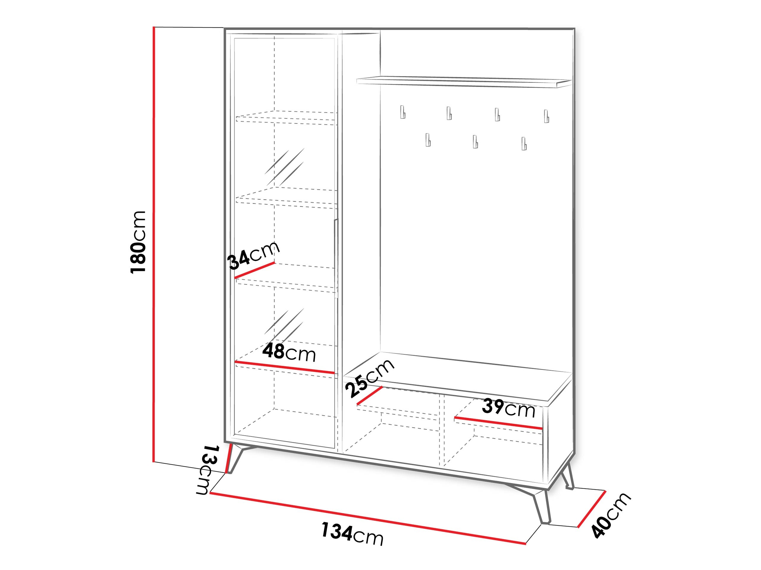 Meuble d'entrée Comfivo Camlue 115