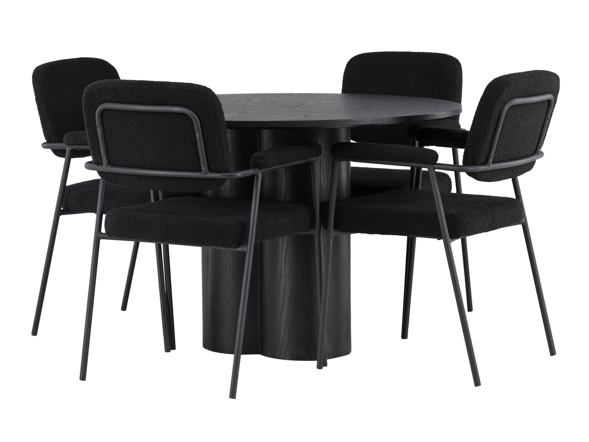 Salle à manger complète Dallas 4358 (Noir)