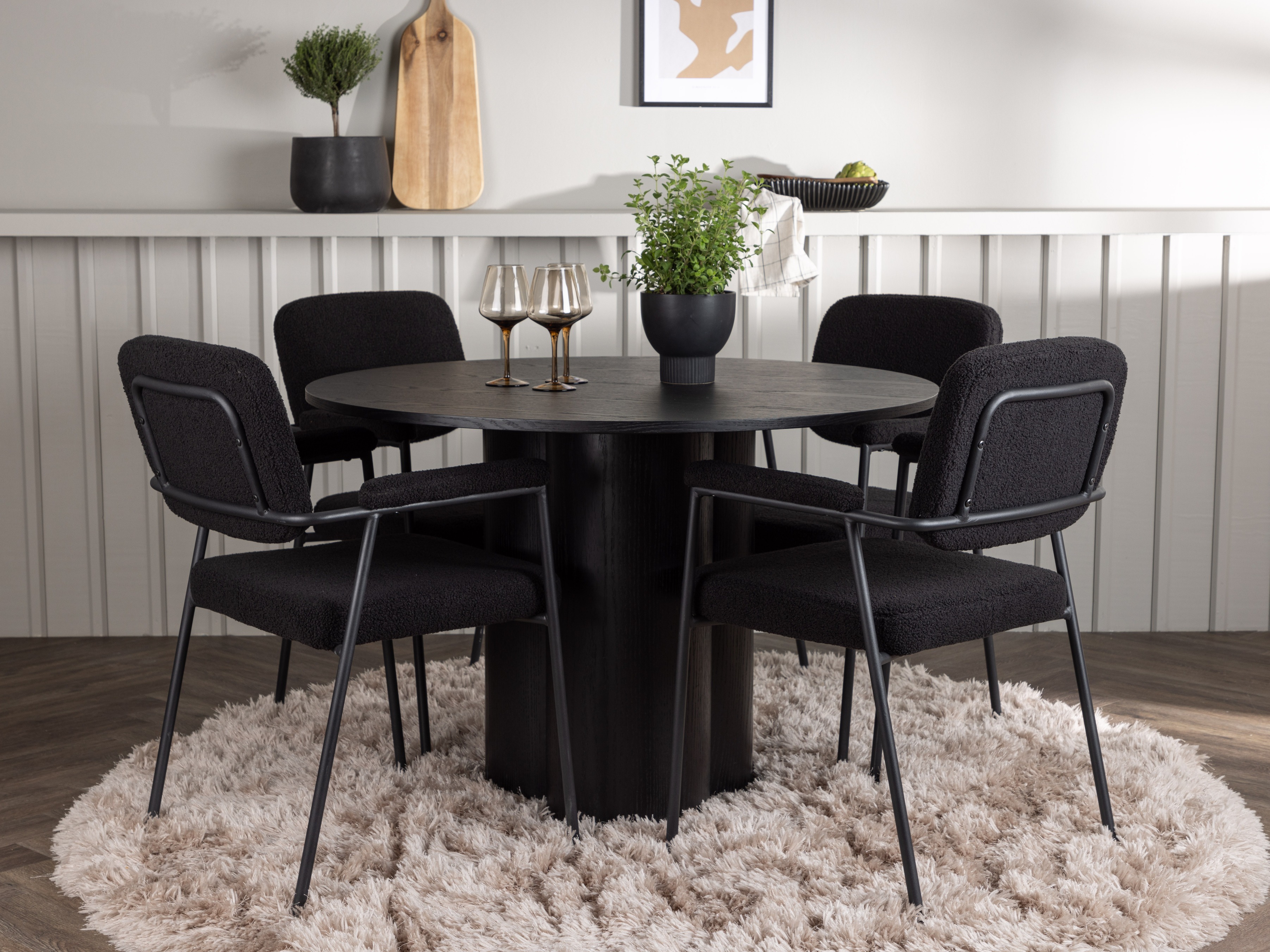 Salle à manger complète Dallas 4358 (Noir)