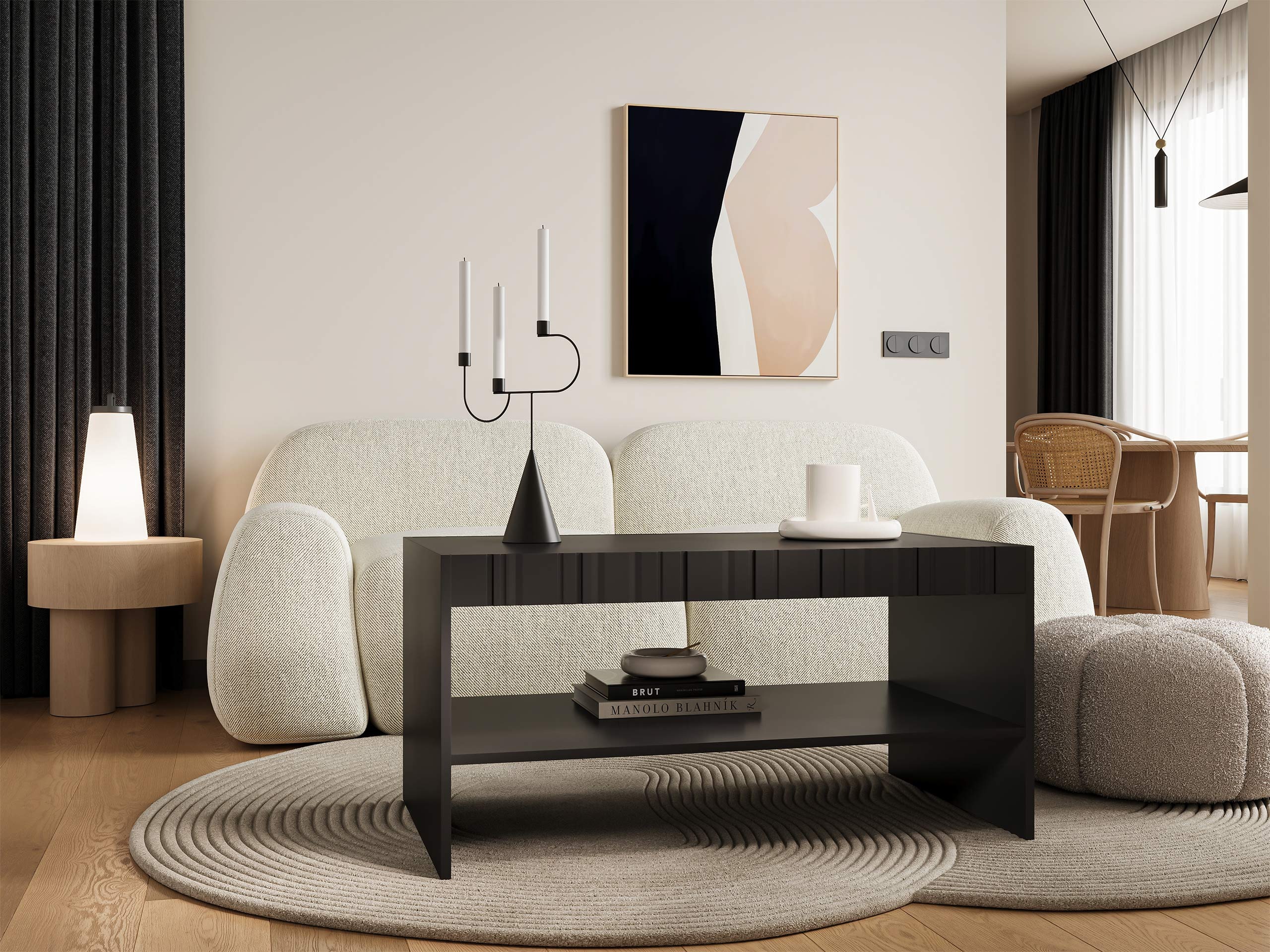 Table basse Evavese 107 (Noir)