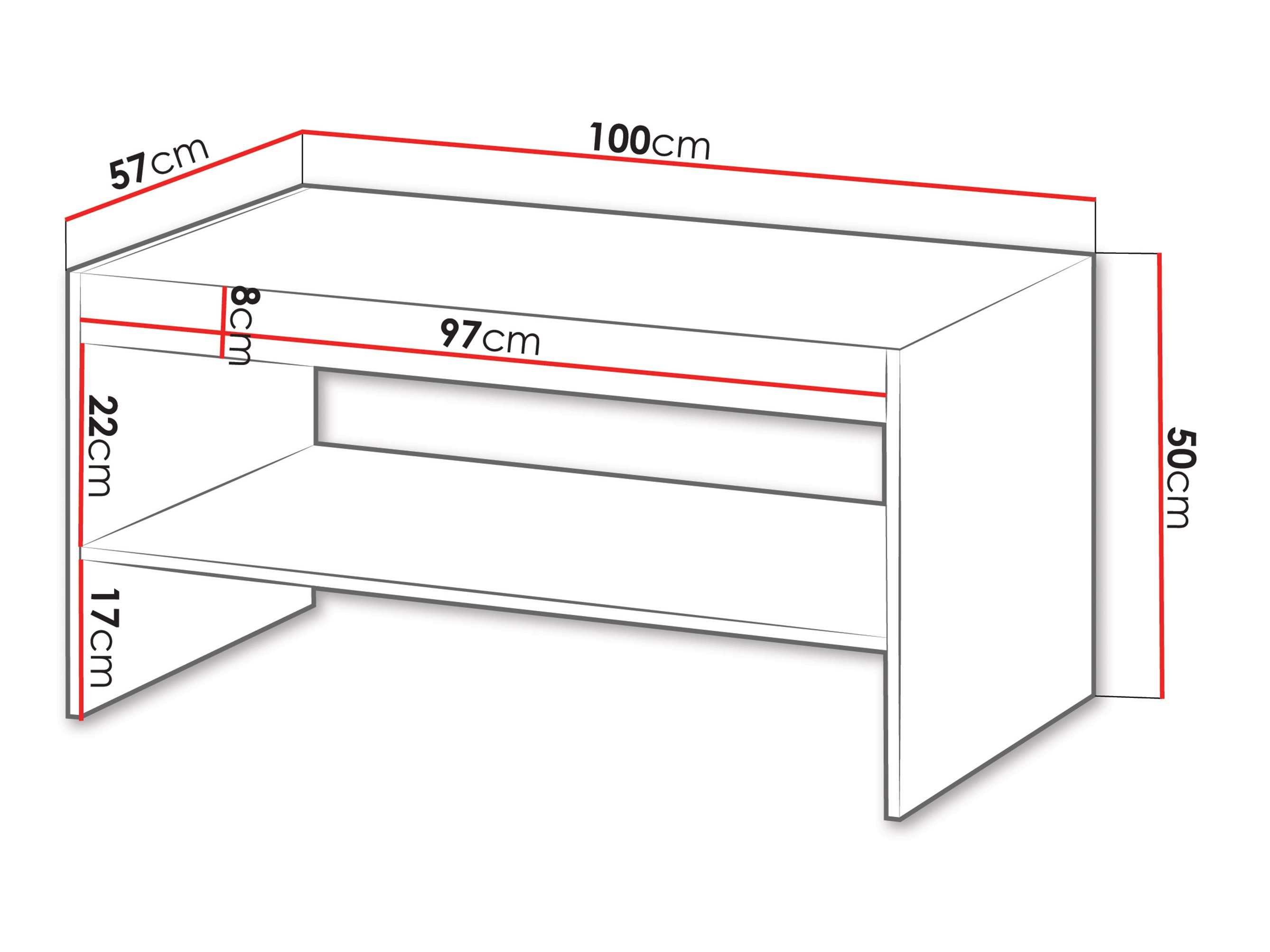 Table basse Evavese 107 (Noir)