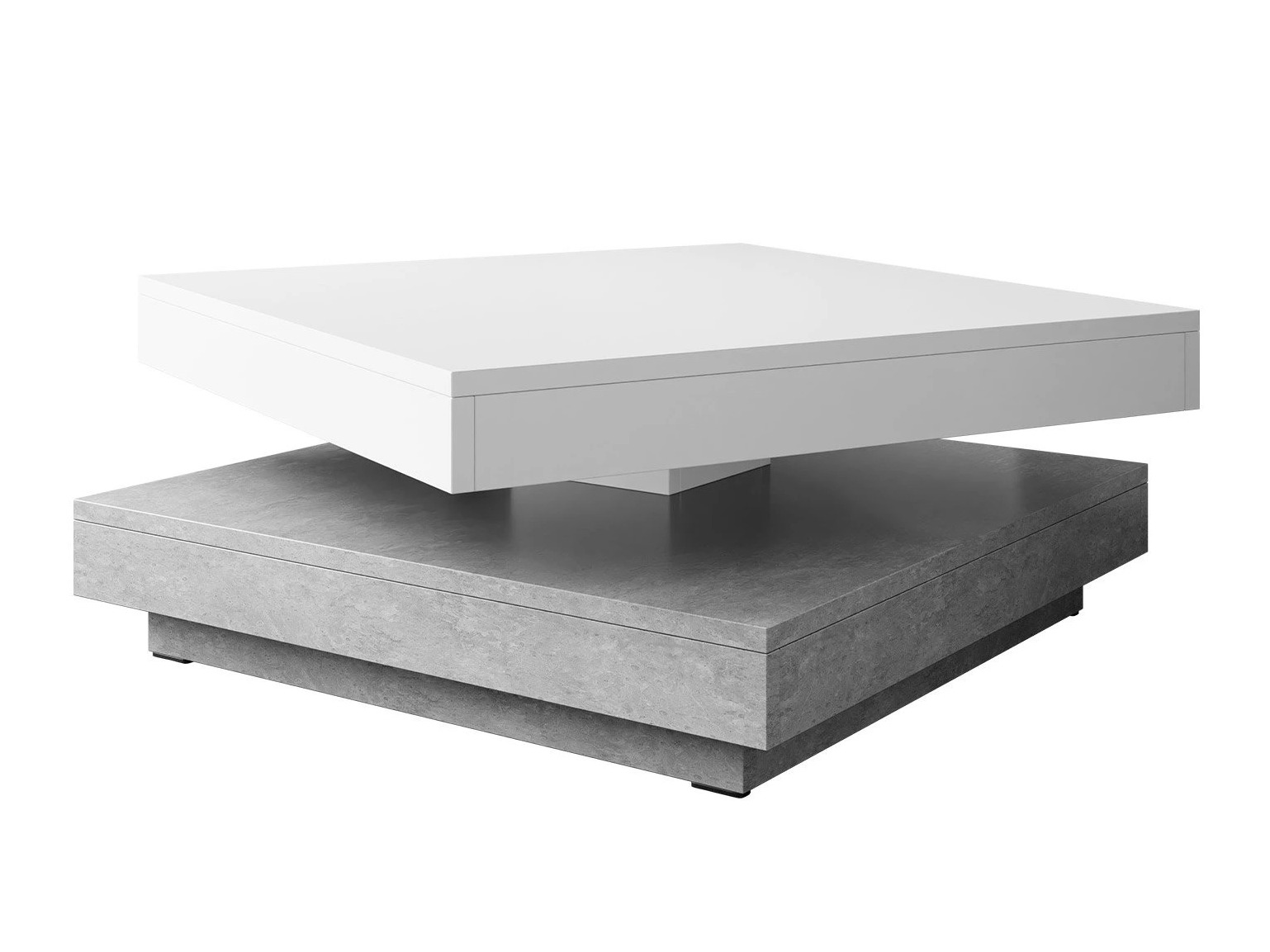 Table basse transformateur Comfivo Pisces (Béton + Blanc)