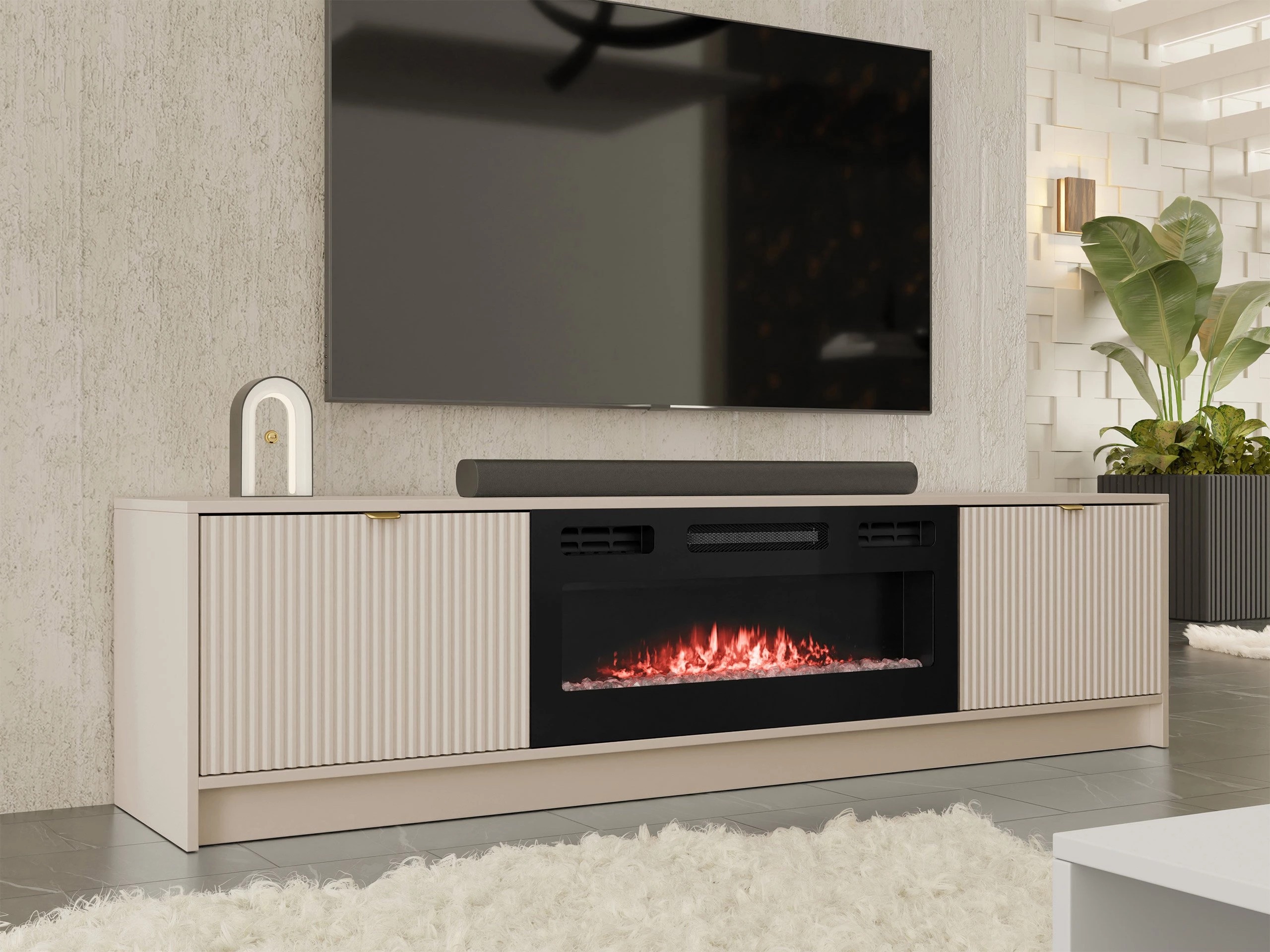 Meuble TV Comfivo Larmire 109 (Beige)