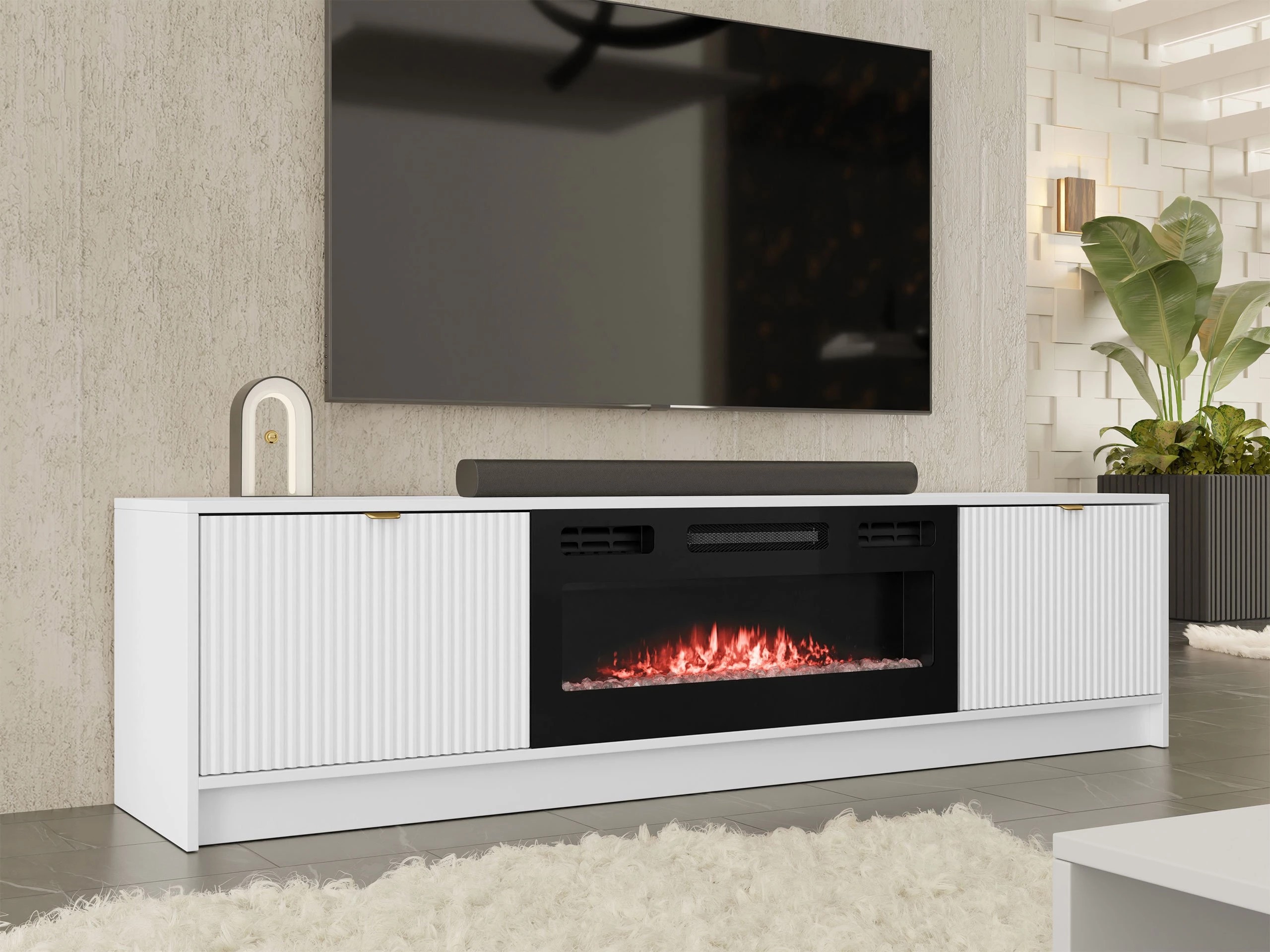Meuble TV Comfivo Larmire 109 (Blanc)