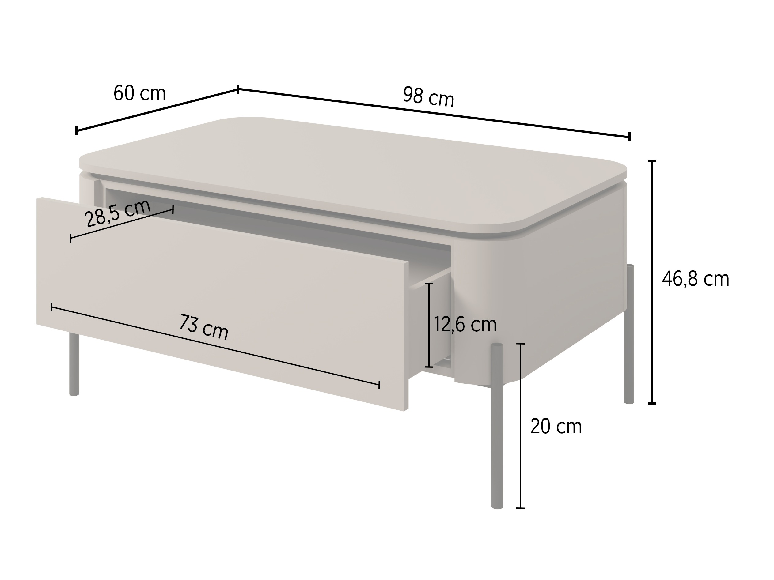 Table basse Mirbeno 106