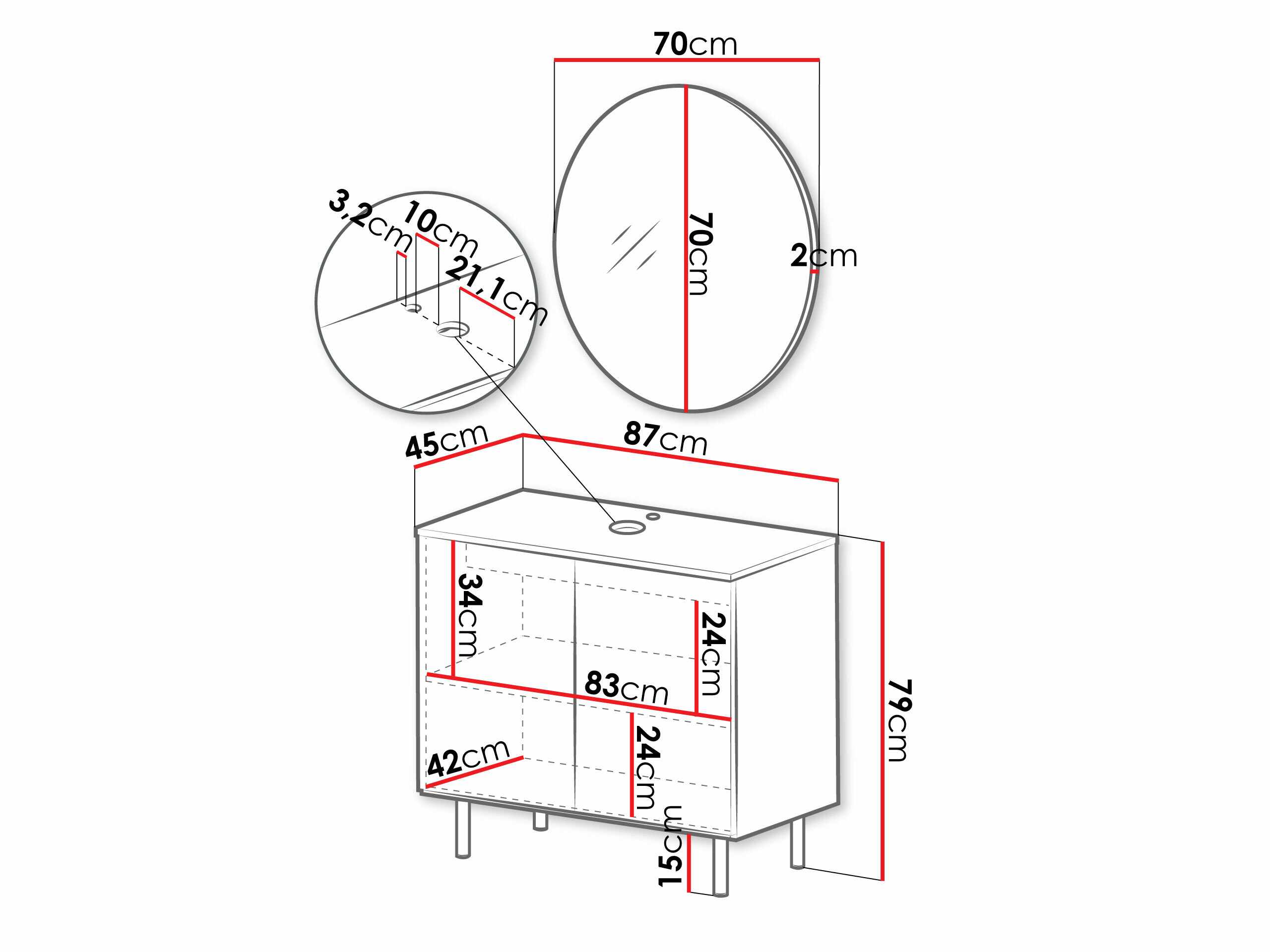 Ensemble de salle de bain Decus I (Cachemire)