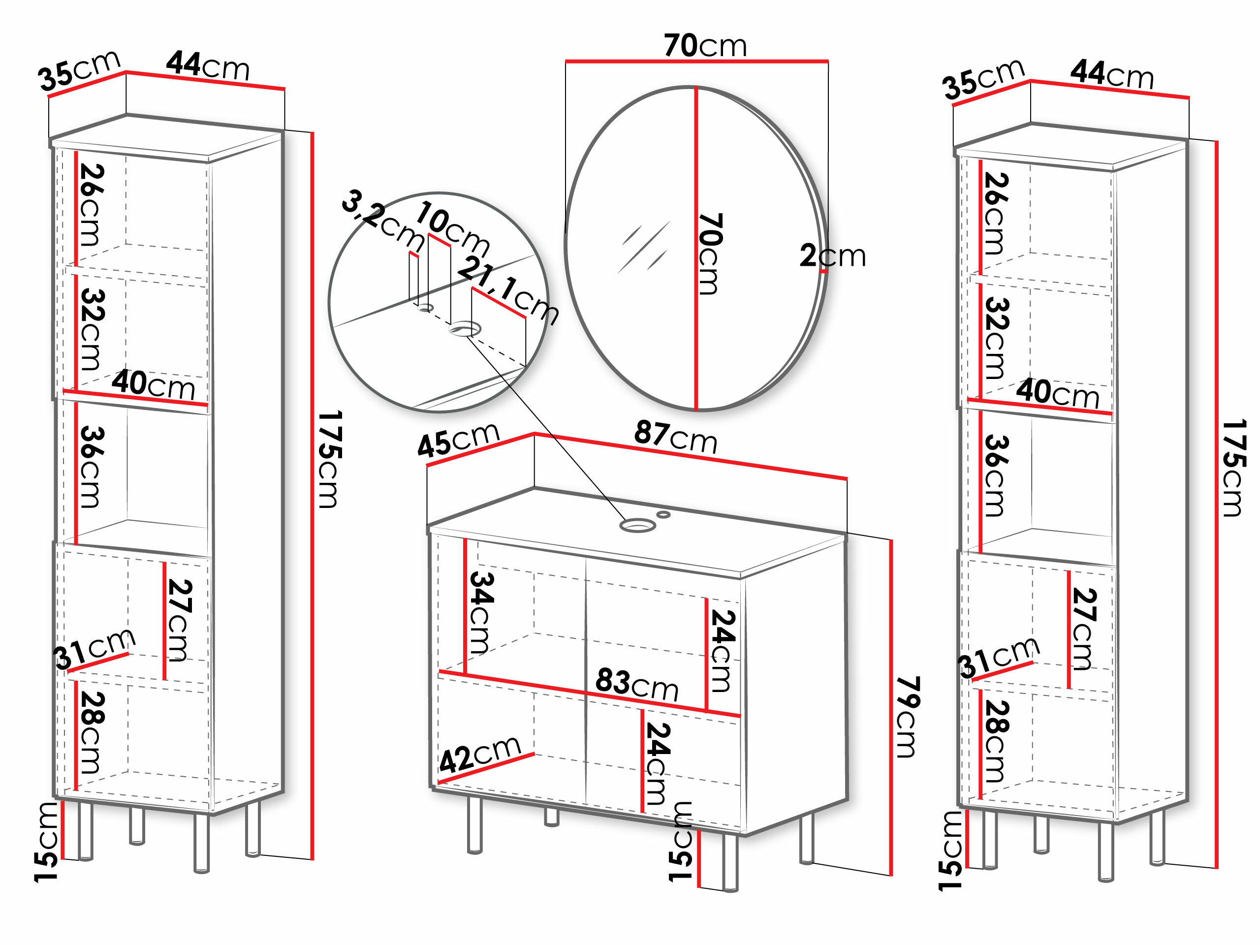 Ensemble de salle de bain Virdomi 114 (Cachemire)