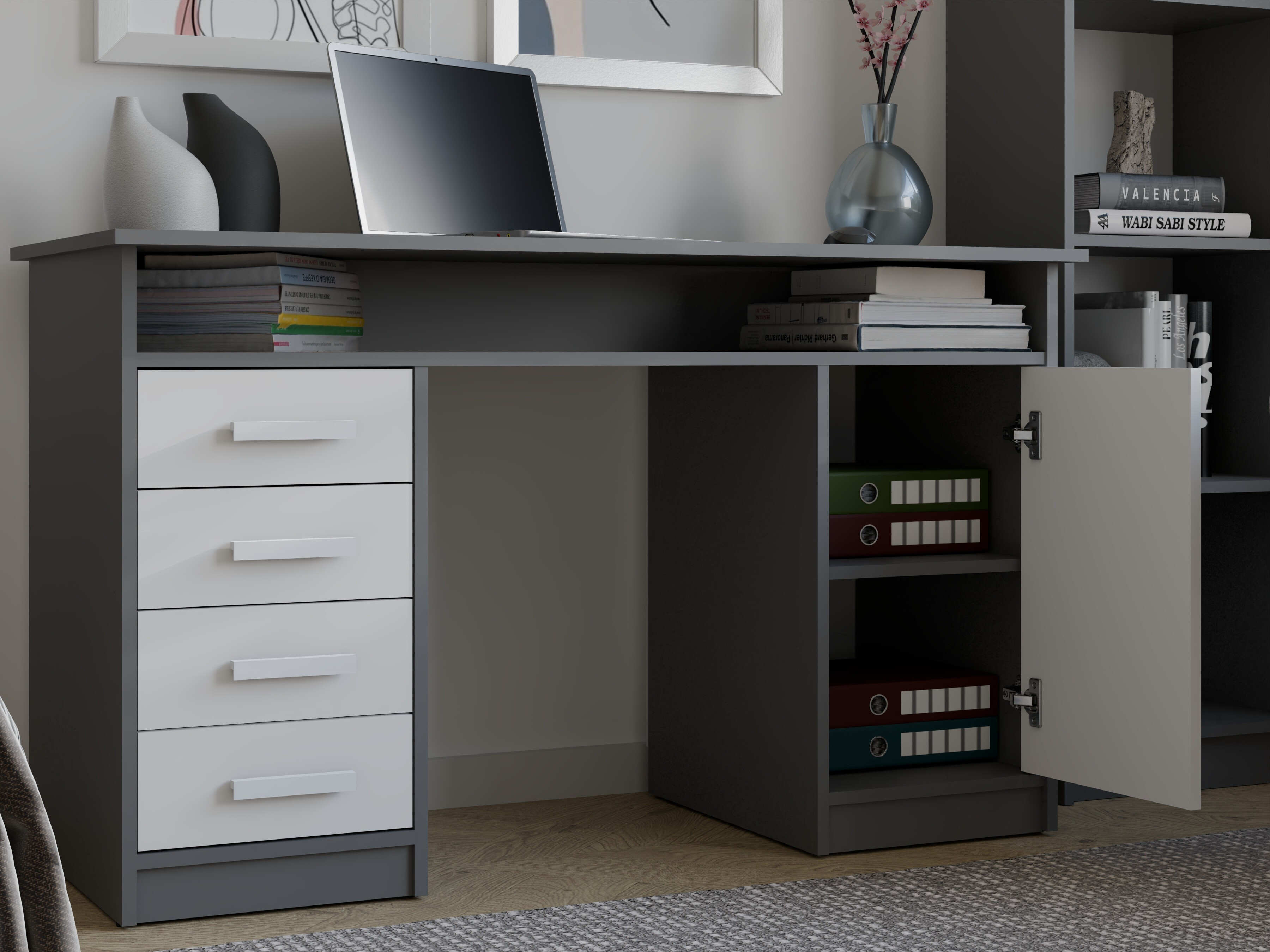 Bureau Mandeville 329 (Blanc + Anthracite)