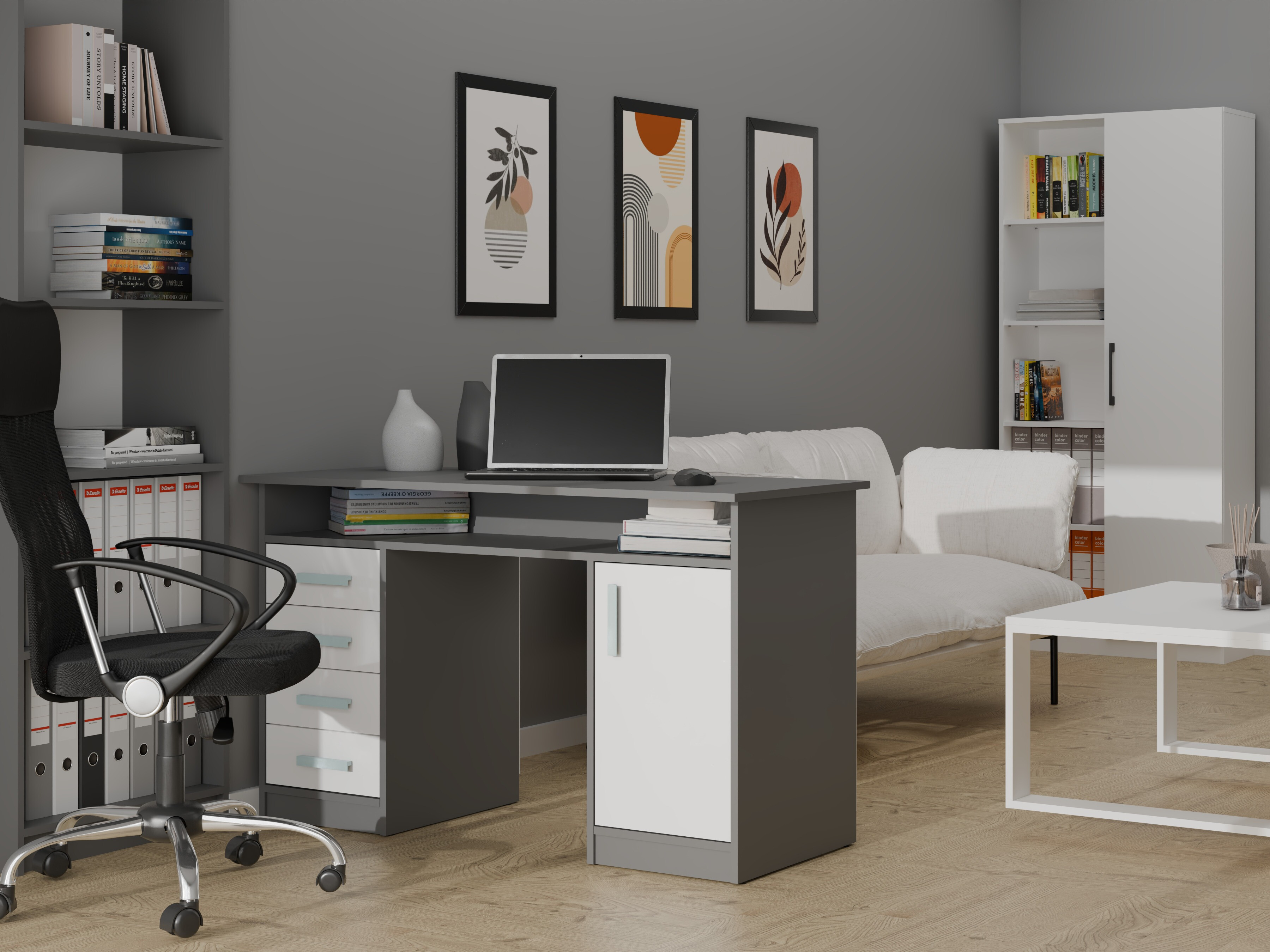 Bureau Mandeville 329 (Blanc + Anthracite)