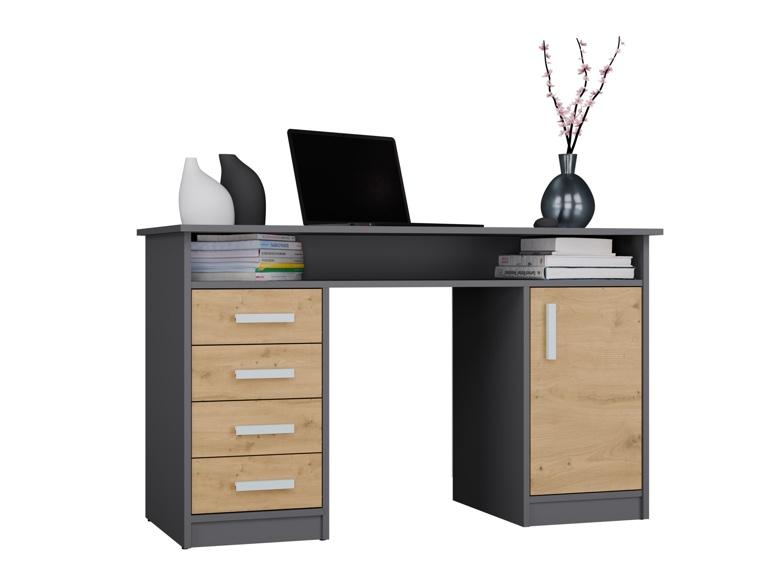 Bureau Mandeville 329 (Chêne Artisan + Anthracite)