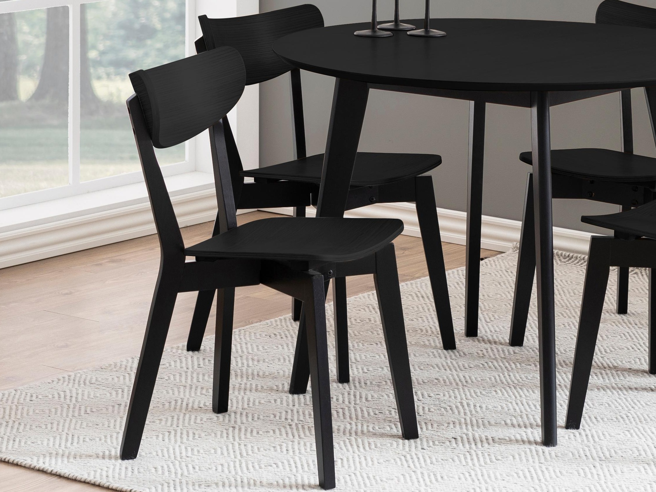 Table Norsica 310 (Chêne noir + Noir)