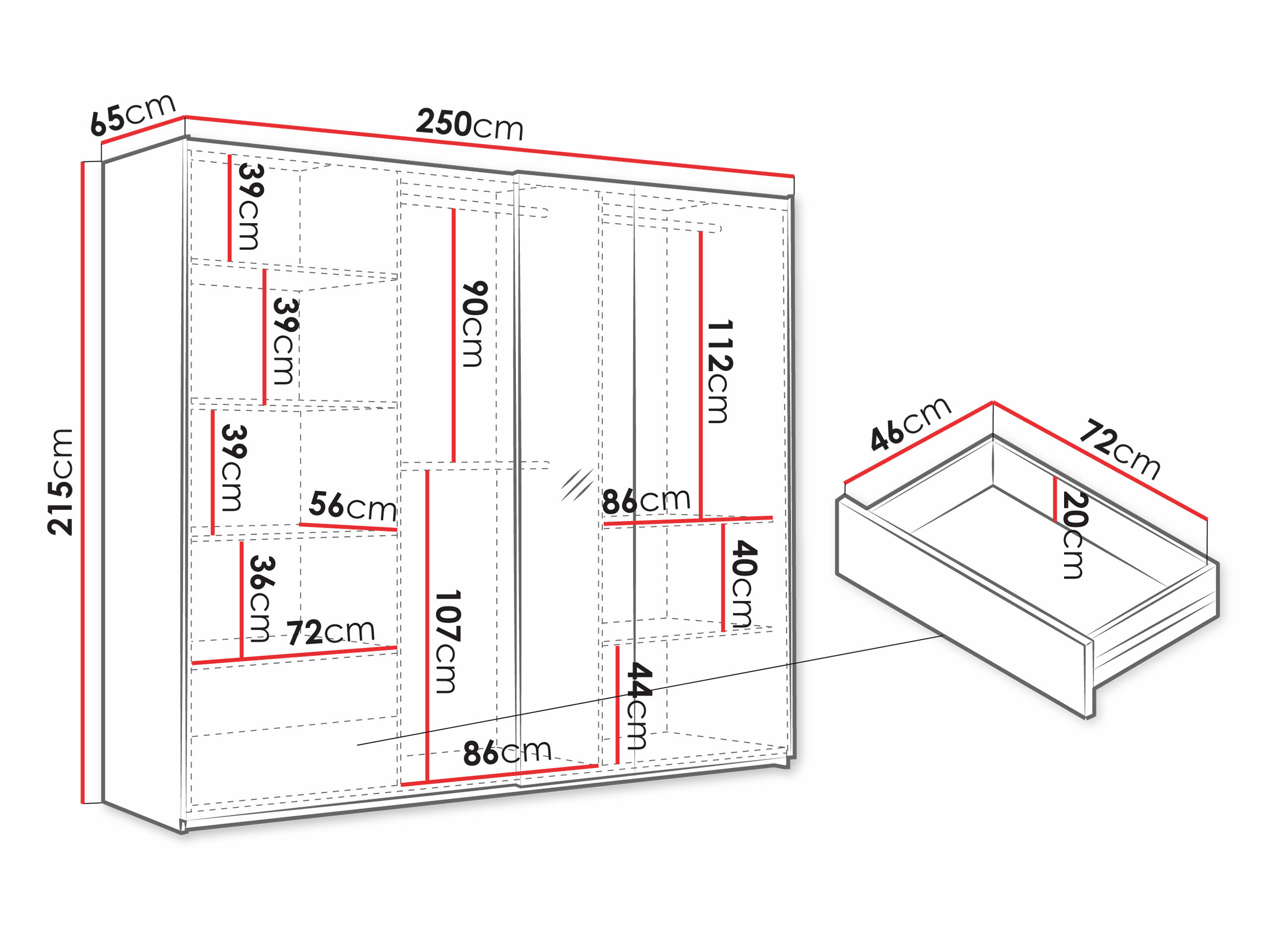Armoire Honolulu 254 (Chêne Artisan)