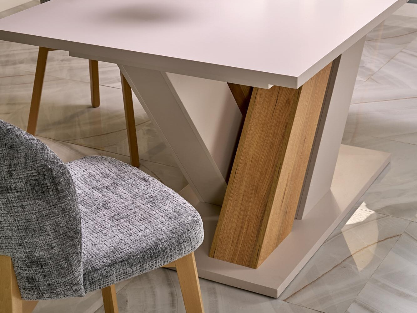 Table Houston 2091 (Cachemire + Chêne Cremona)