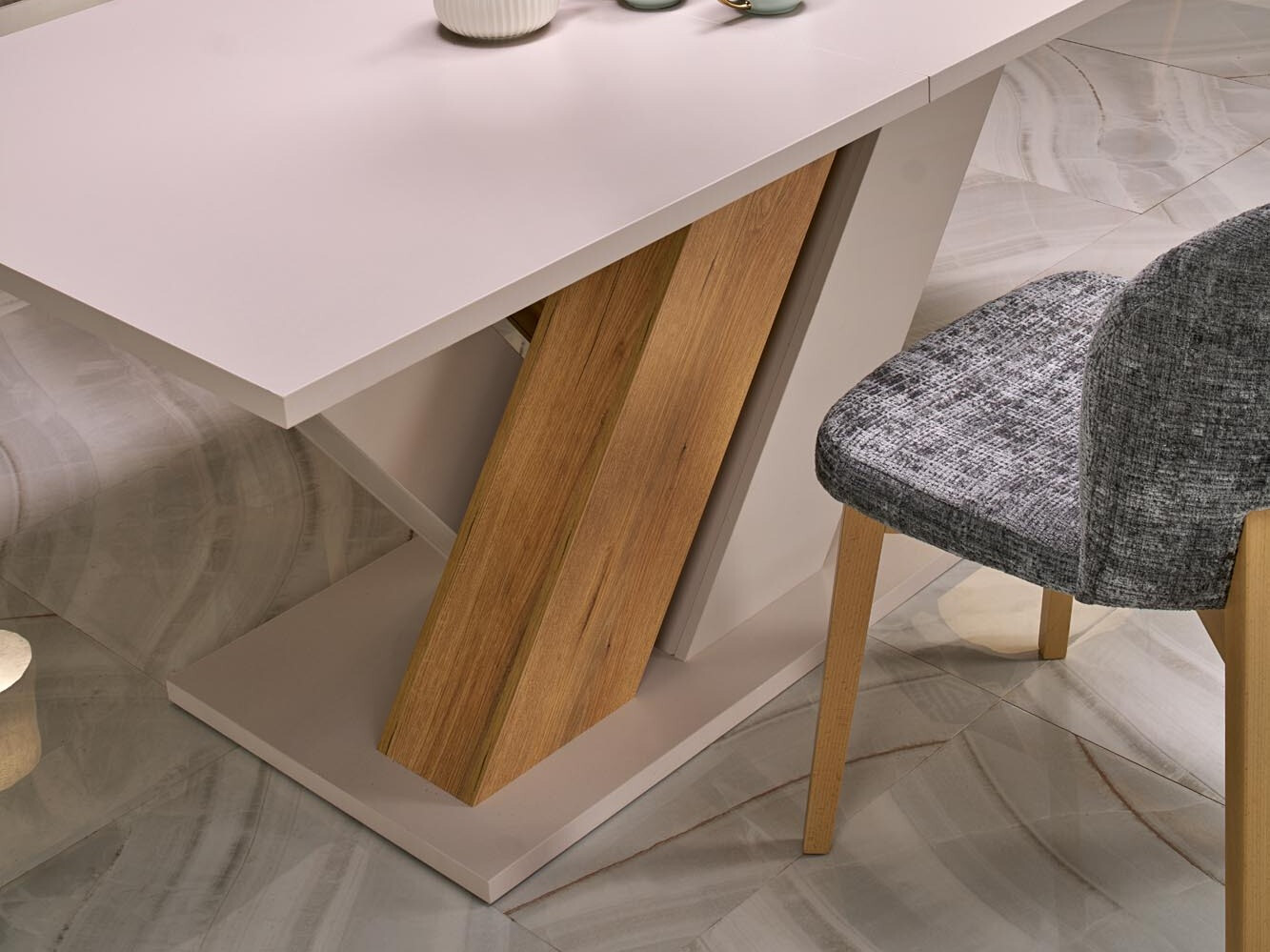 Table Houston 2091 (Cachemire + Chêne Cremona)