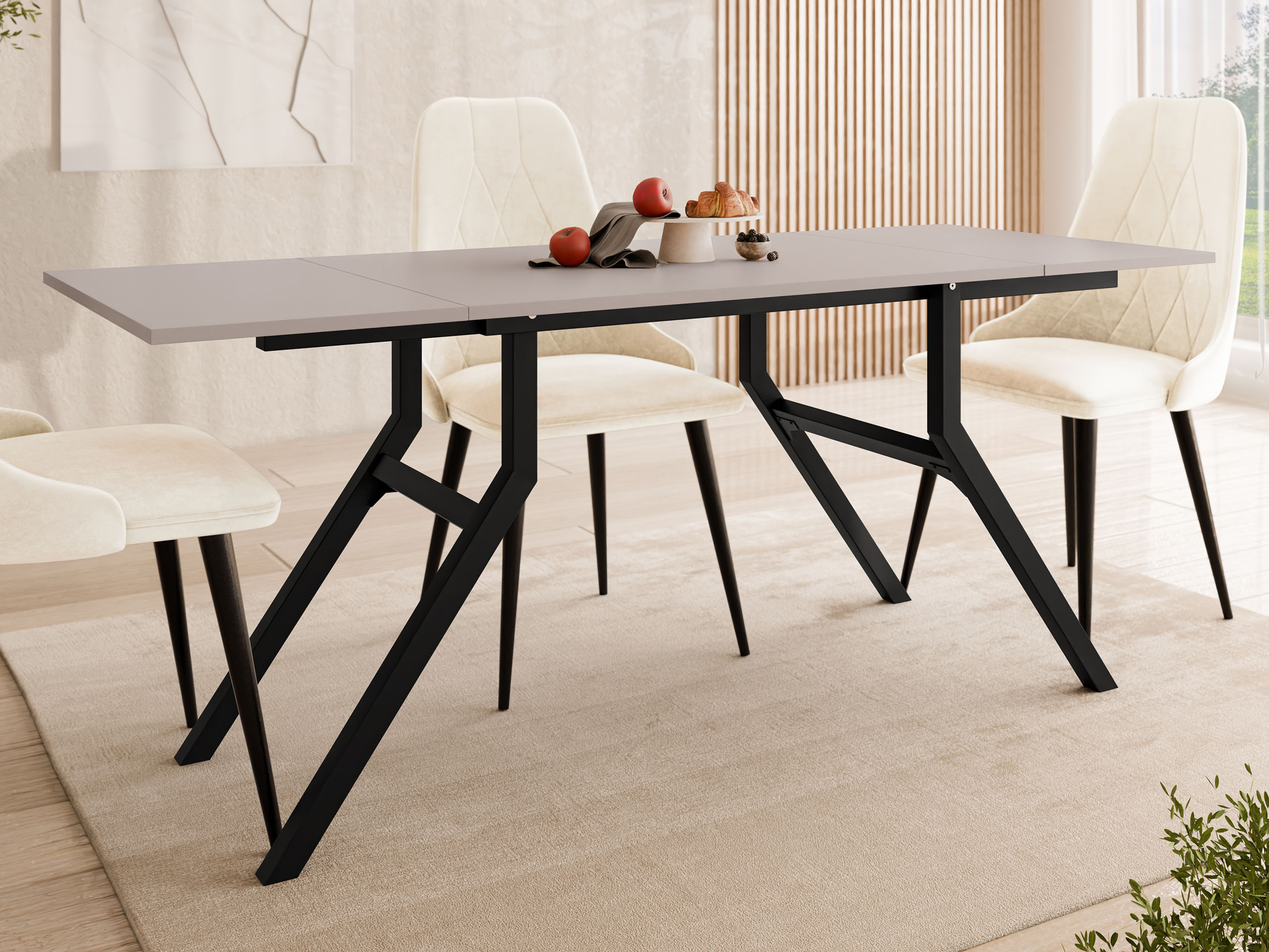Table basse transformateur Oswego 151 (Cachemire + Noir)