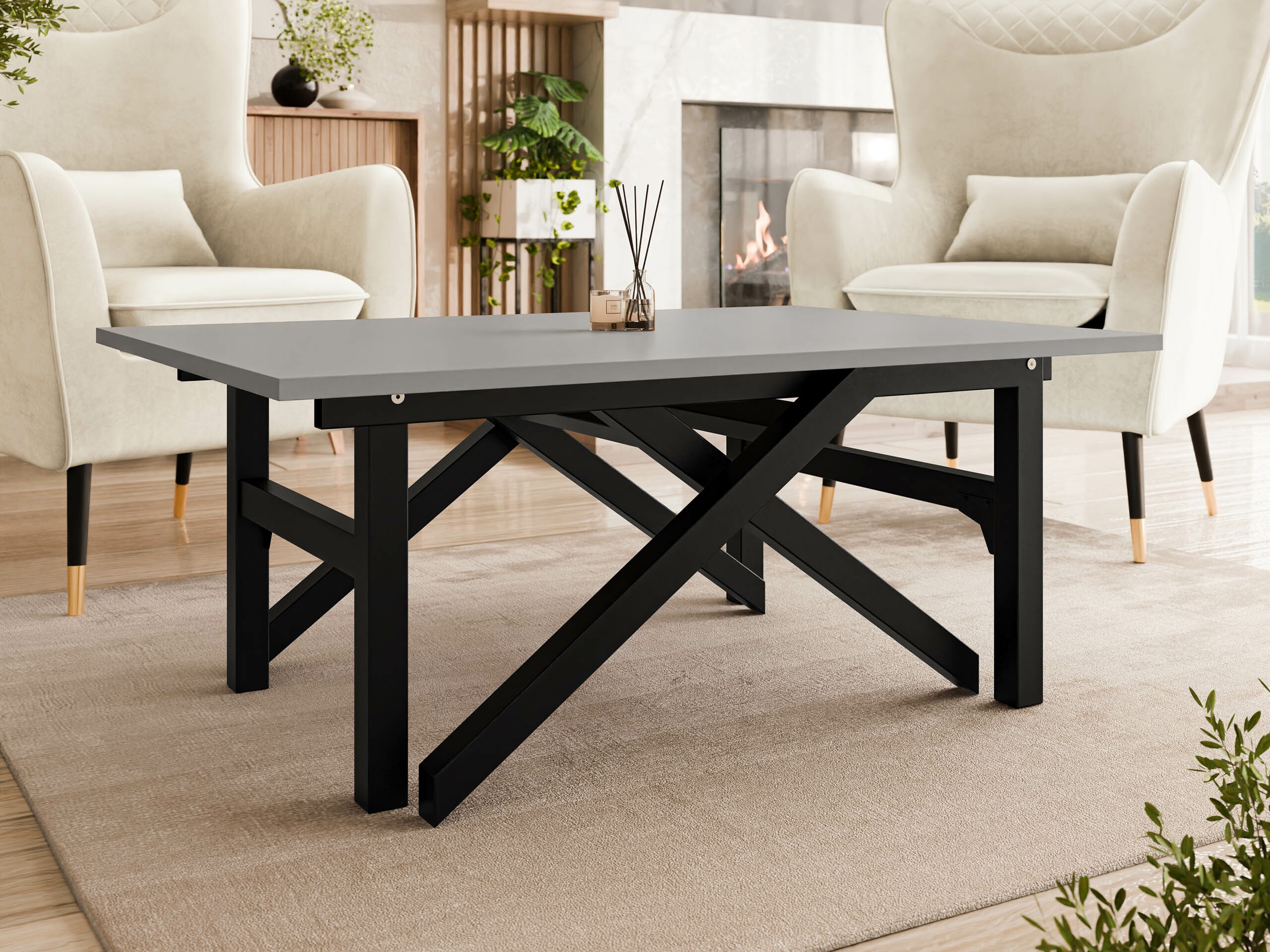 Table basse transformateur Oswego 151 (Graphite + Noir)
