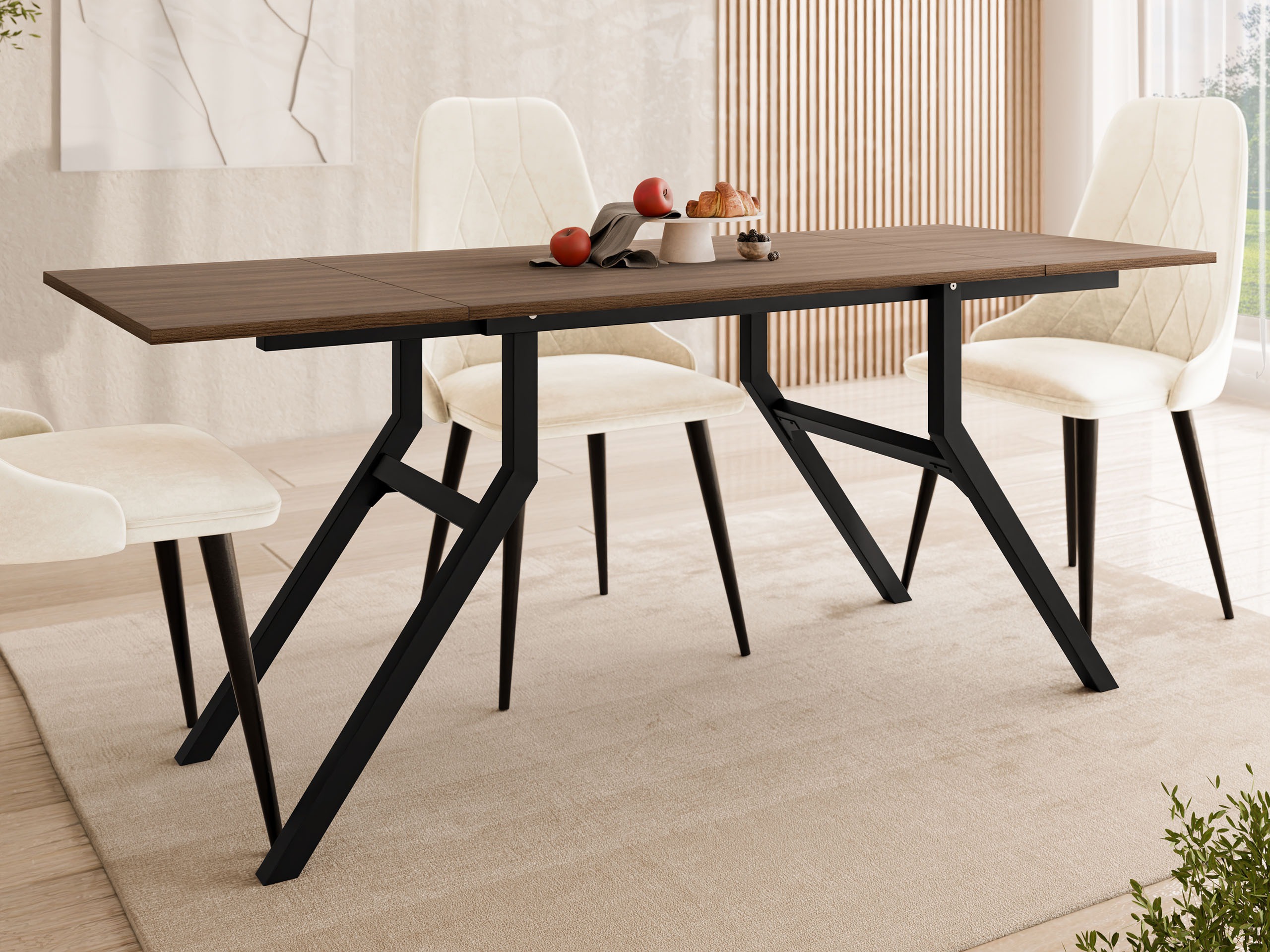 Table basse transformateur Oswego 151 (Noyer + Noir)