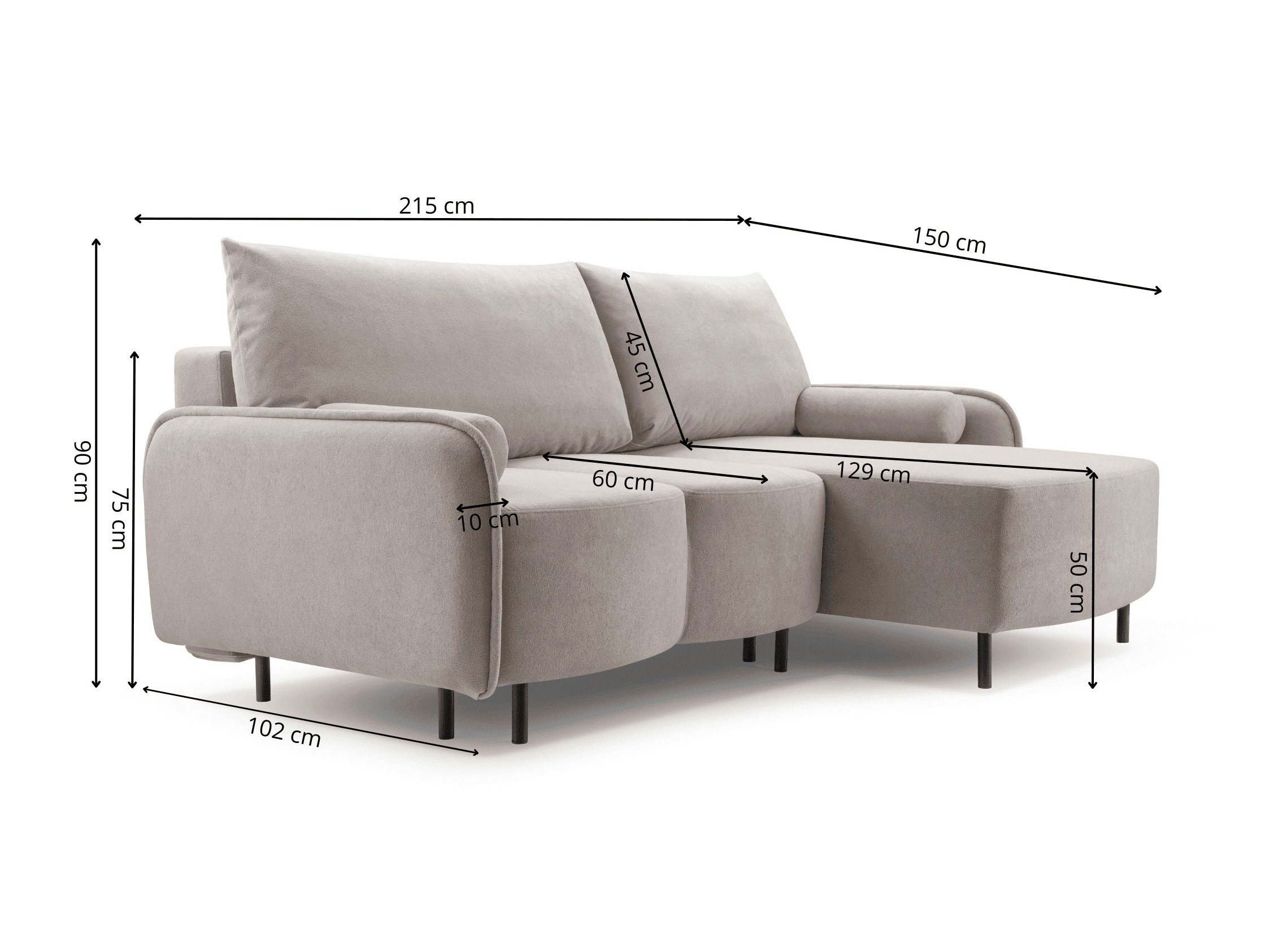 Canapé d'angle Lufkin 157 (Gerra 50)