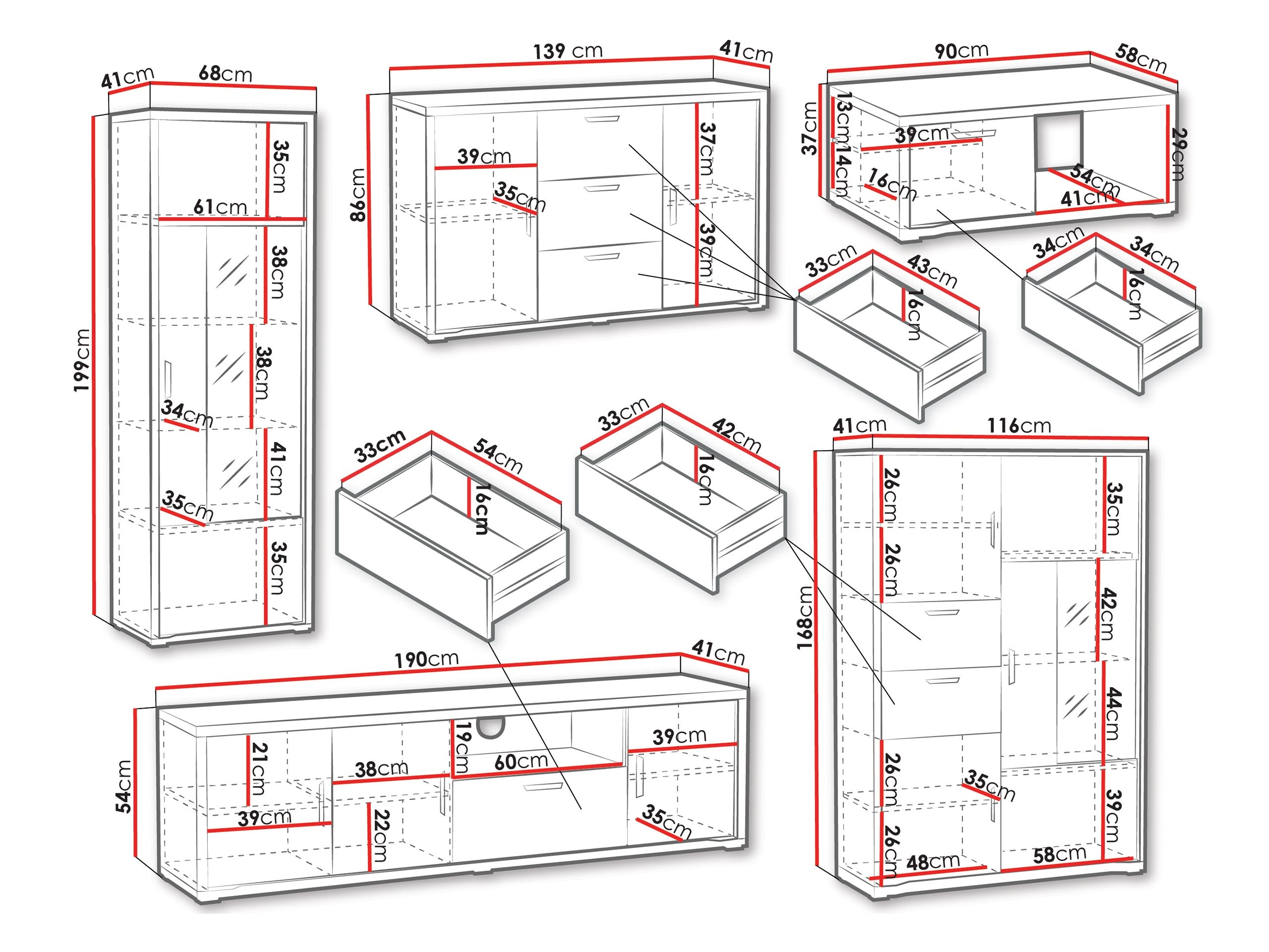 Ensemble de salon Elisale 110