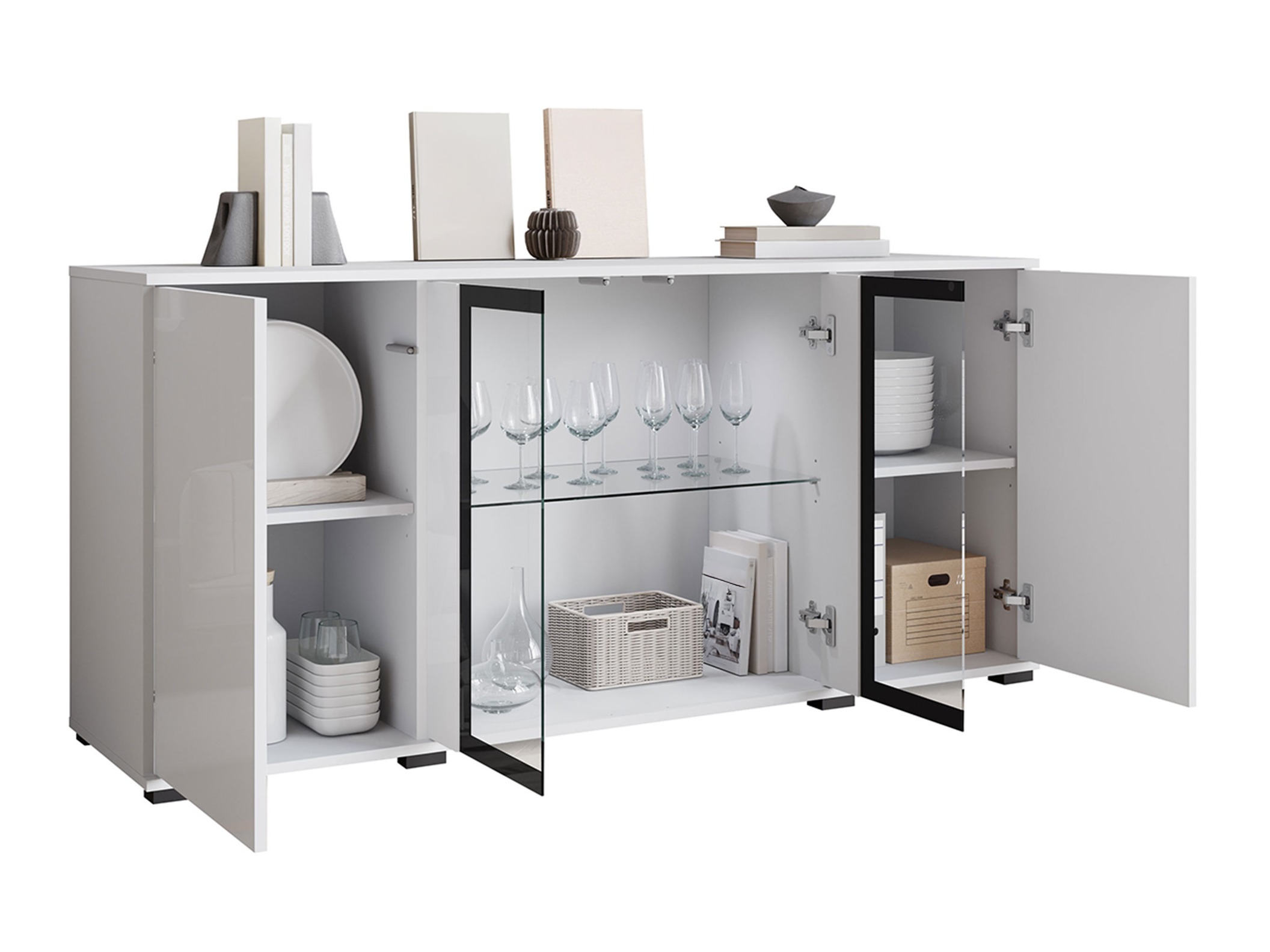 Buffet Torcame 102 (Blanc + Blanc brillant)