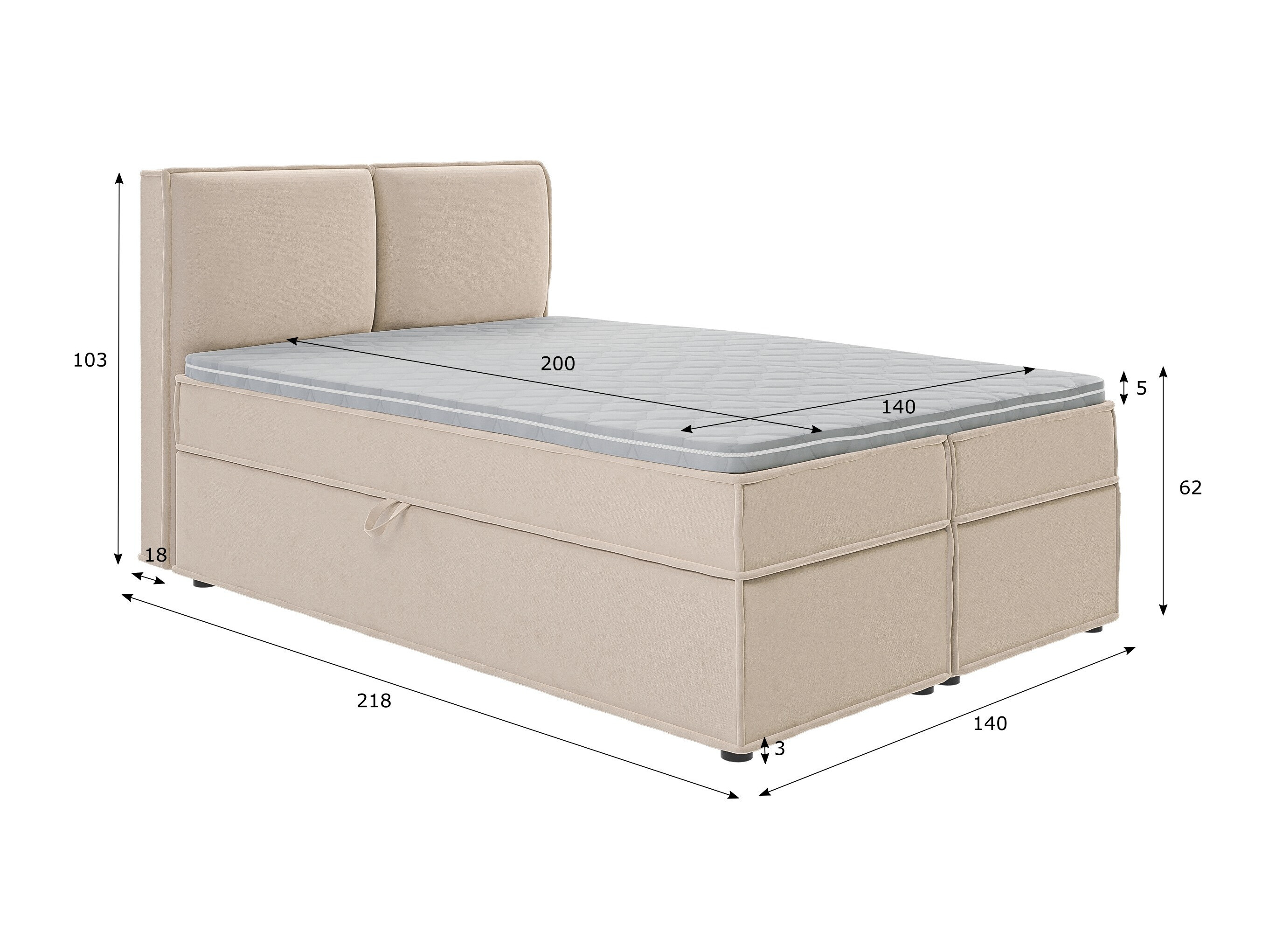 Lit boxspring Rocklin 134 (Enjoy New 01)
