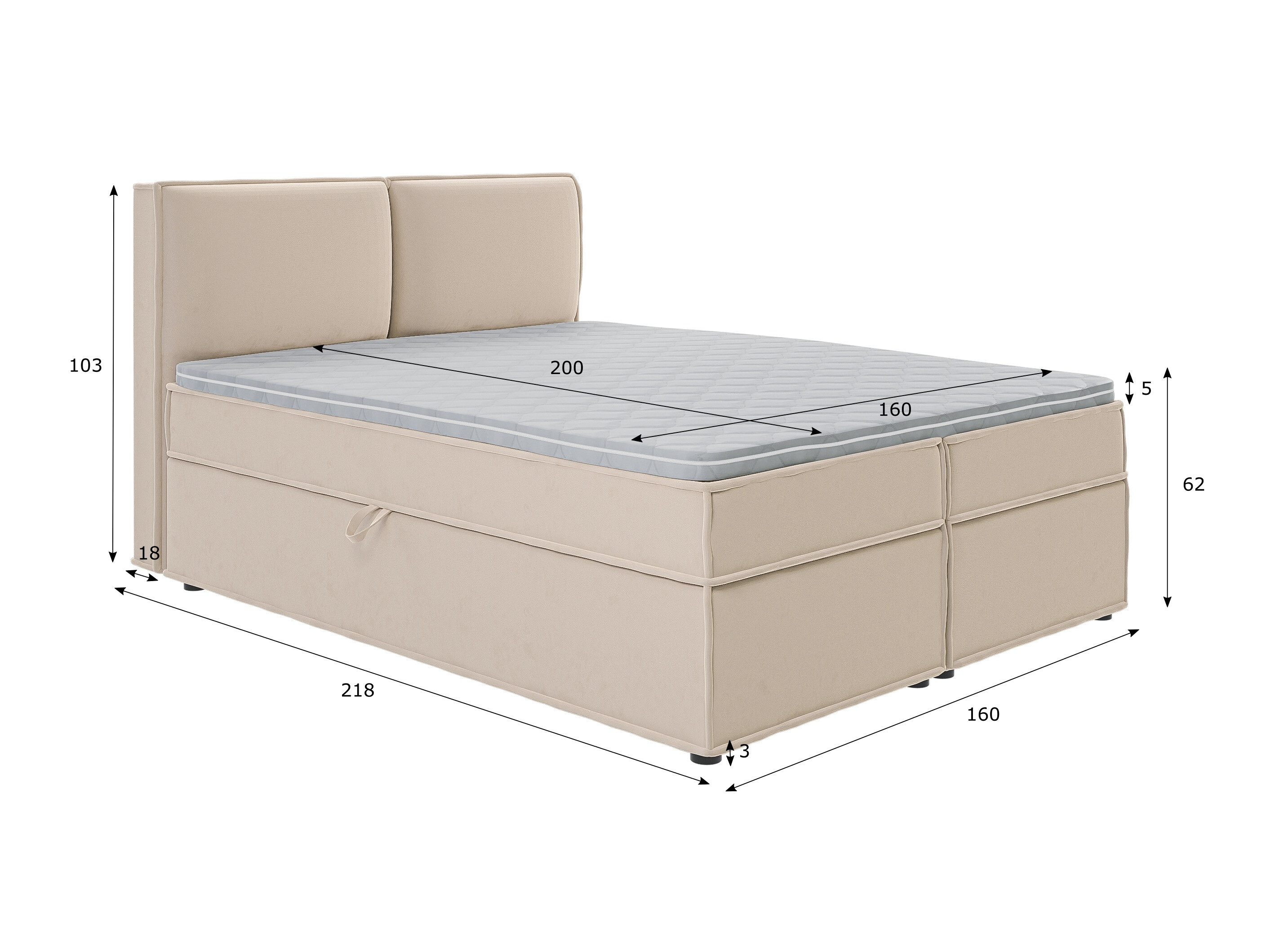Lit boxspring Rocklin 134 (Enjoy New 01)