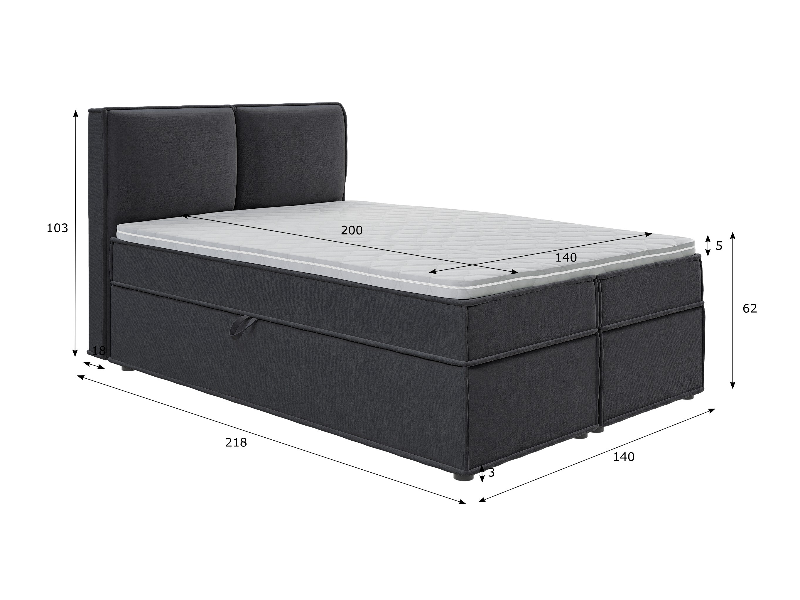 Lit boxspring Rocklin 134 (Enjoy New 24)