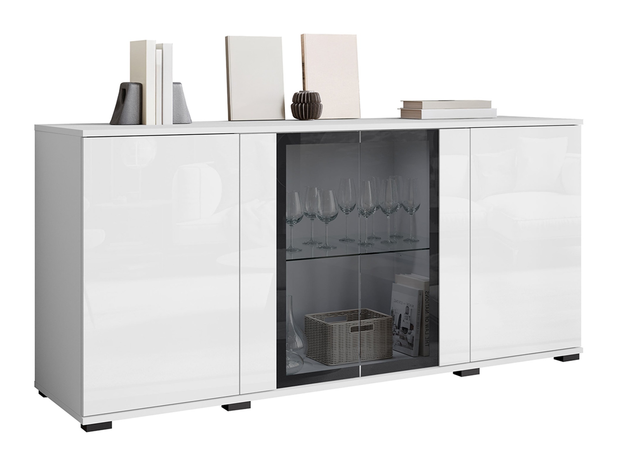 Buffet Torcame 102 (Blanc + Blanc brillant)