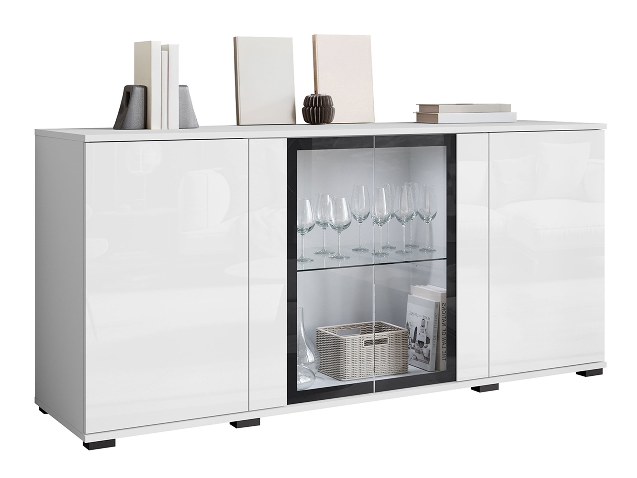 Buffet Torcame 102 (Blanc + Blanc brillant)