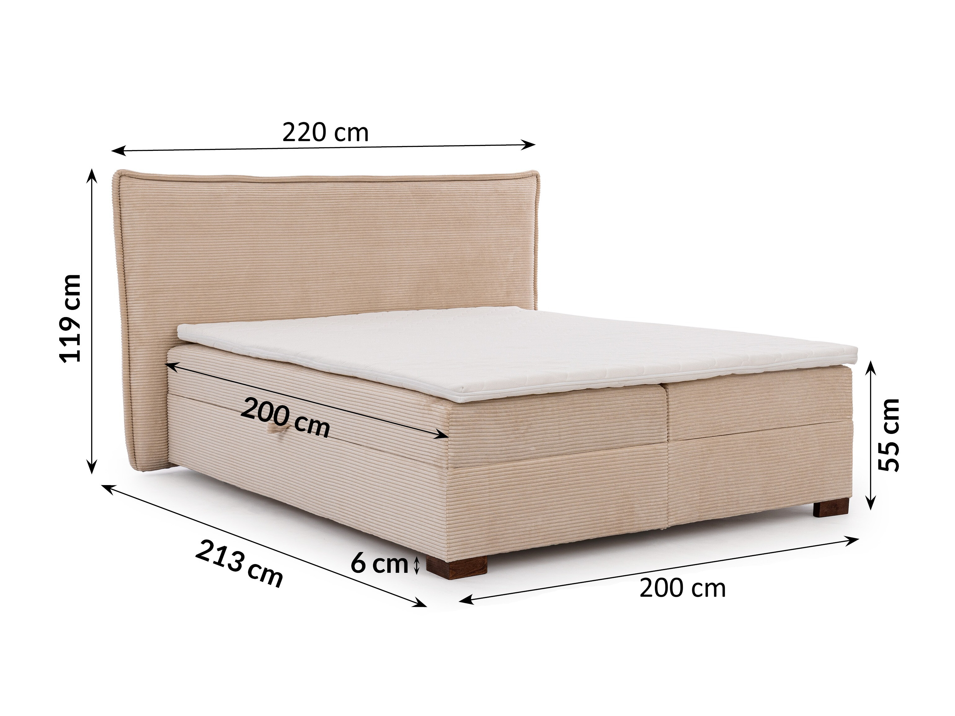 Lit boxspring Rocklin 135 (Maranta 20)