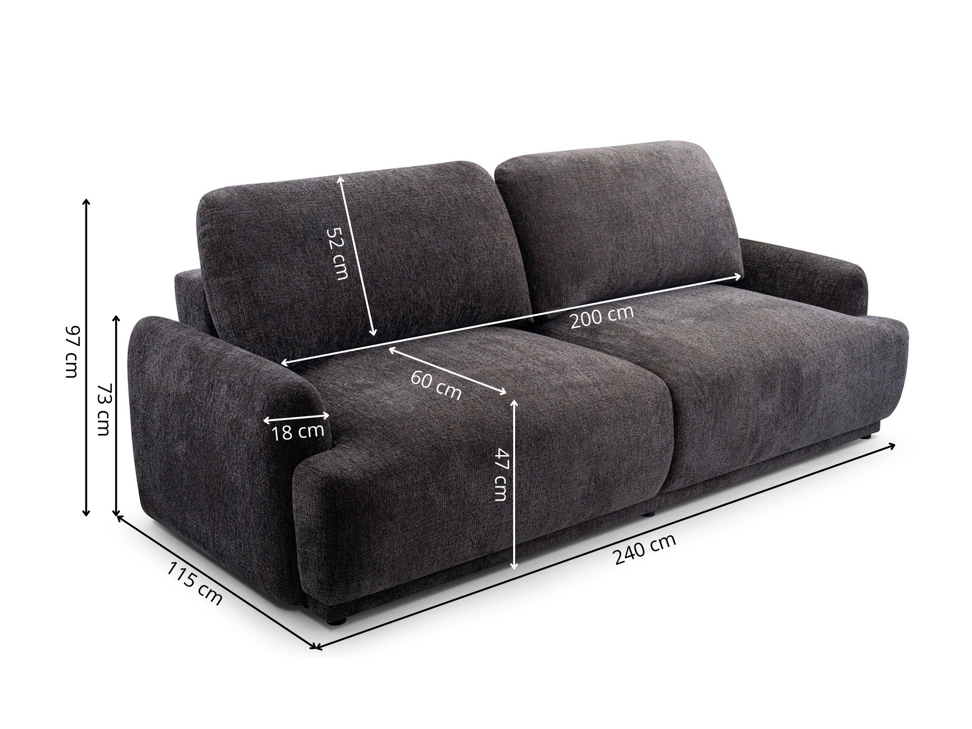 Canapé convertible Lufkin 113 (Bello 05)