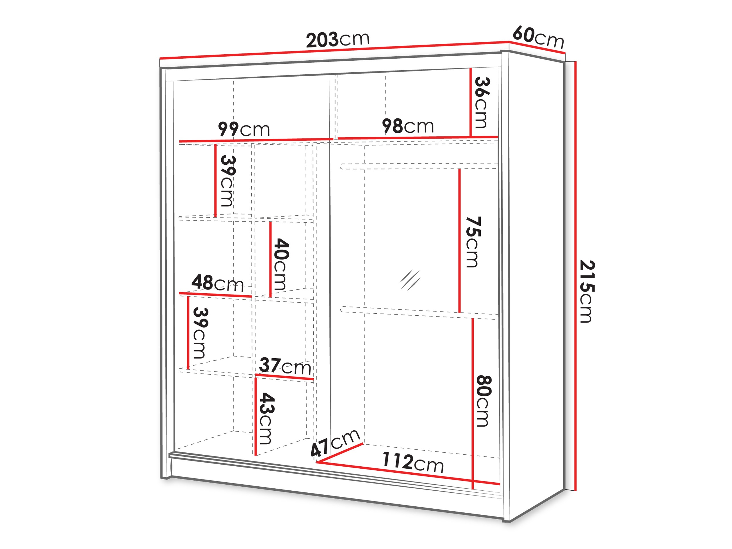 Armoire Honolulu 274 (Cachemire + Chêne wotan)