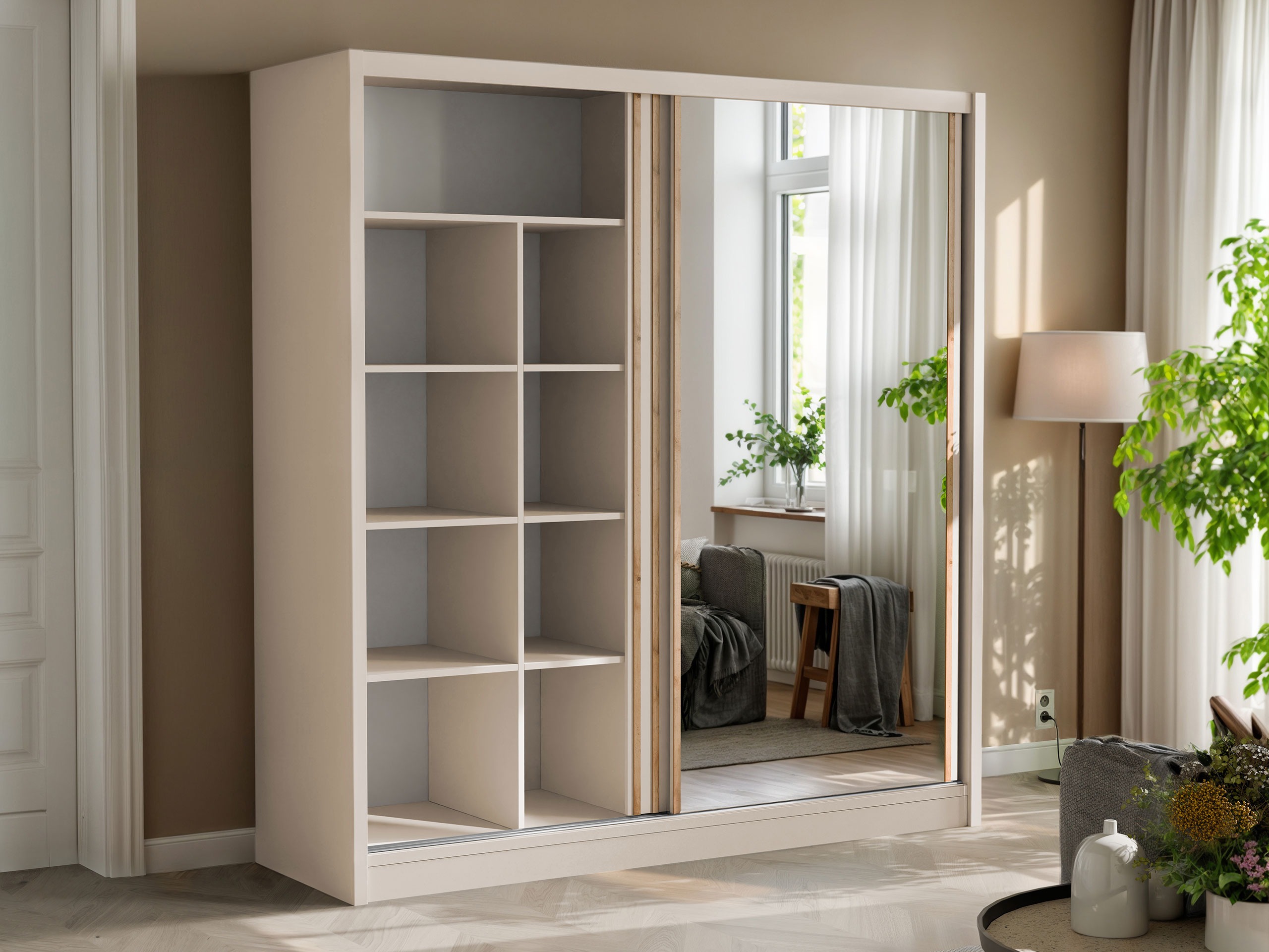 Armoire Honolulu 274 (Cachemire + Chêne wotan)