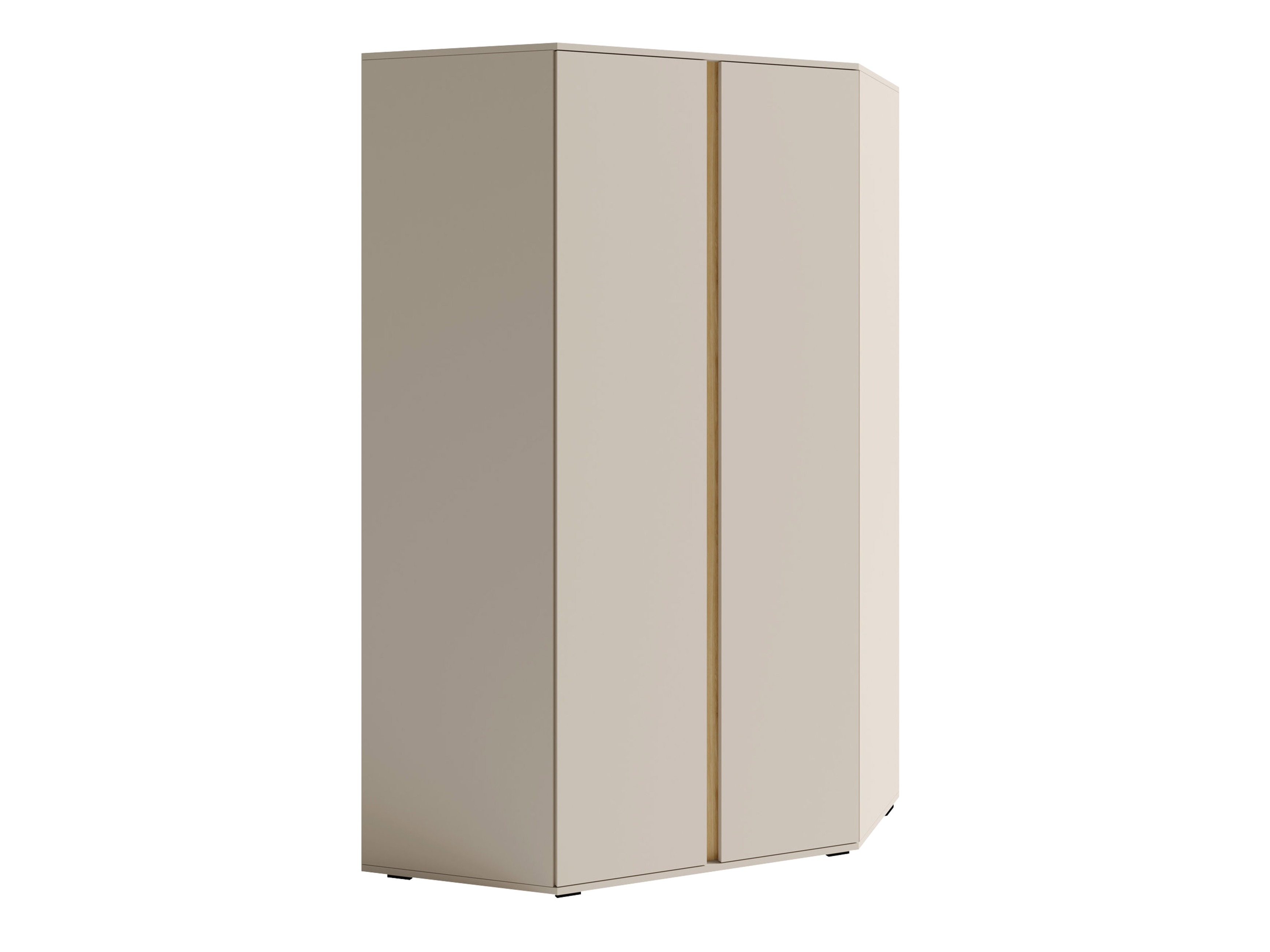 Armoire d'angle Fiosono 101 (Beige + Chêne clair)