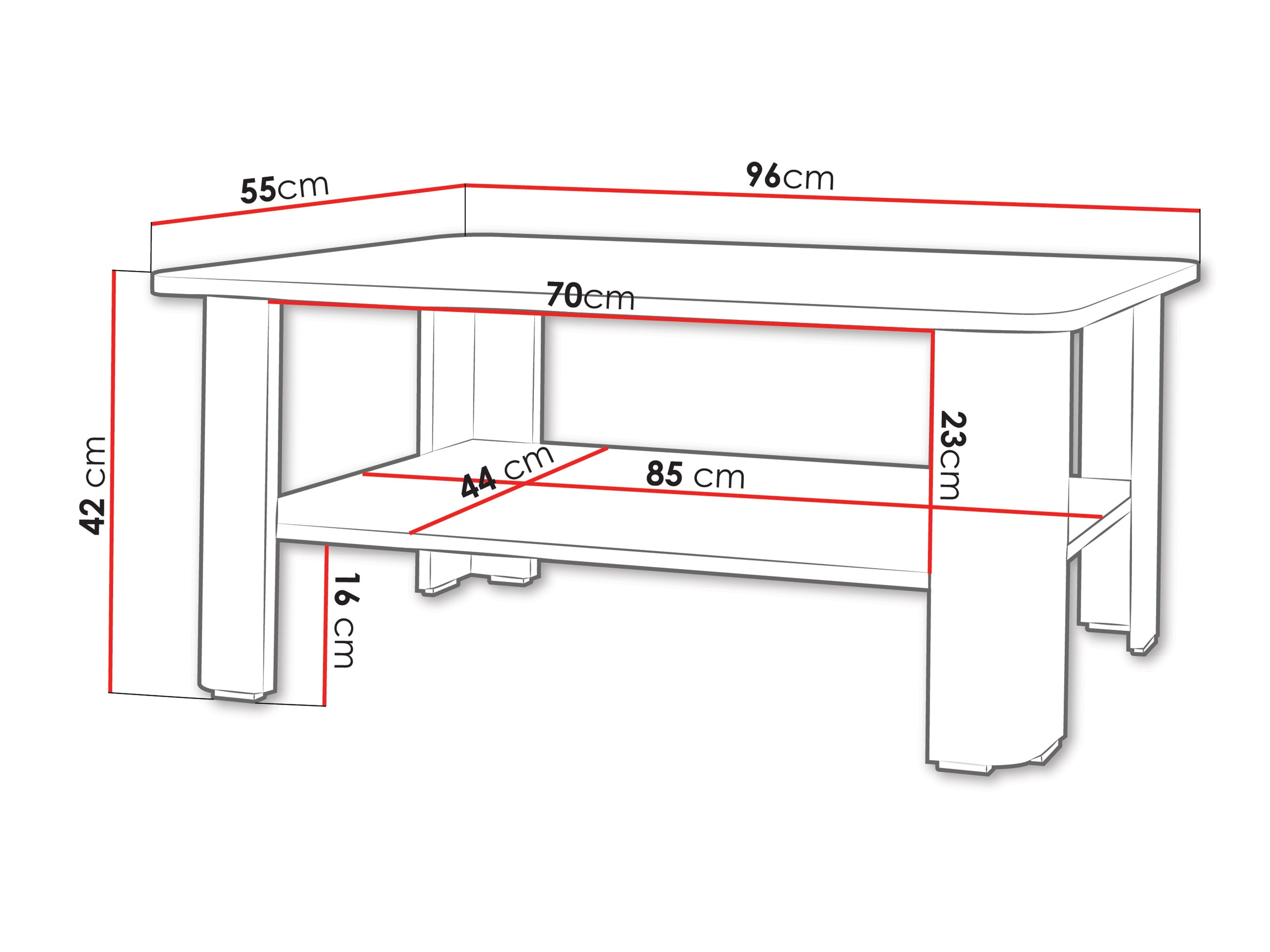 Table basse Charlotte 213 (Noir)