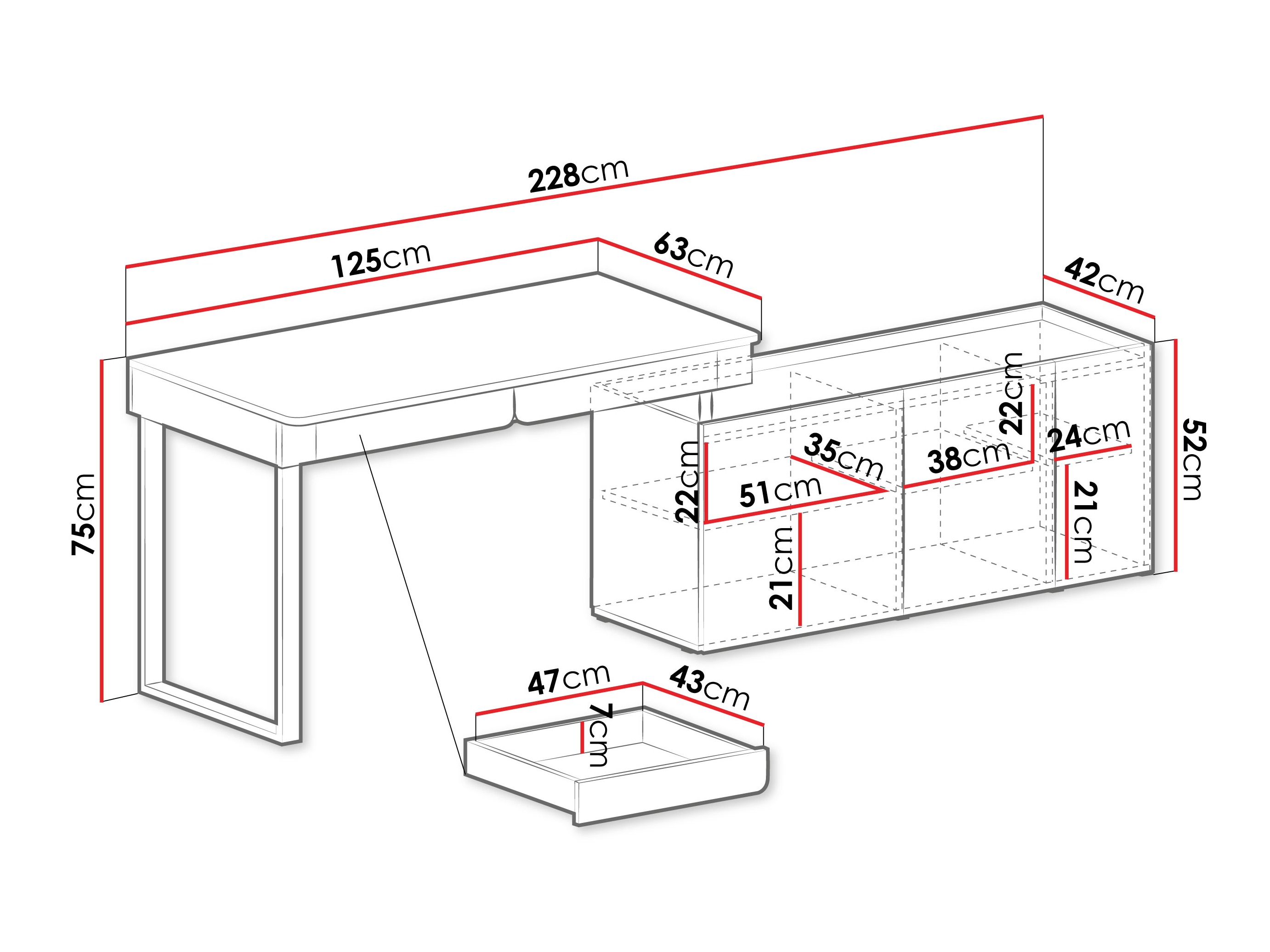 Bureau d'angle Fiosono 110 (Vert poussiéreux + Chêne)