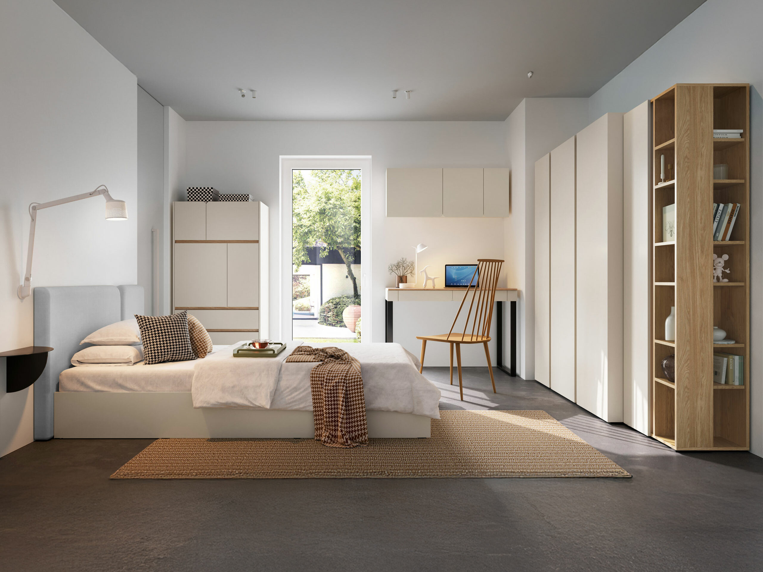 Bureau Fiosono 109 (Beige + Chêne clair)