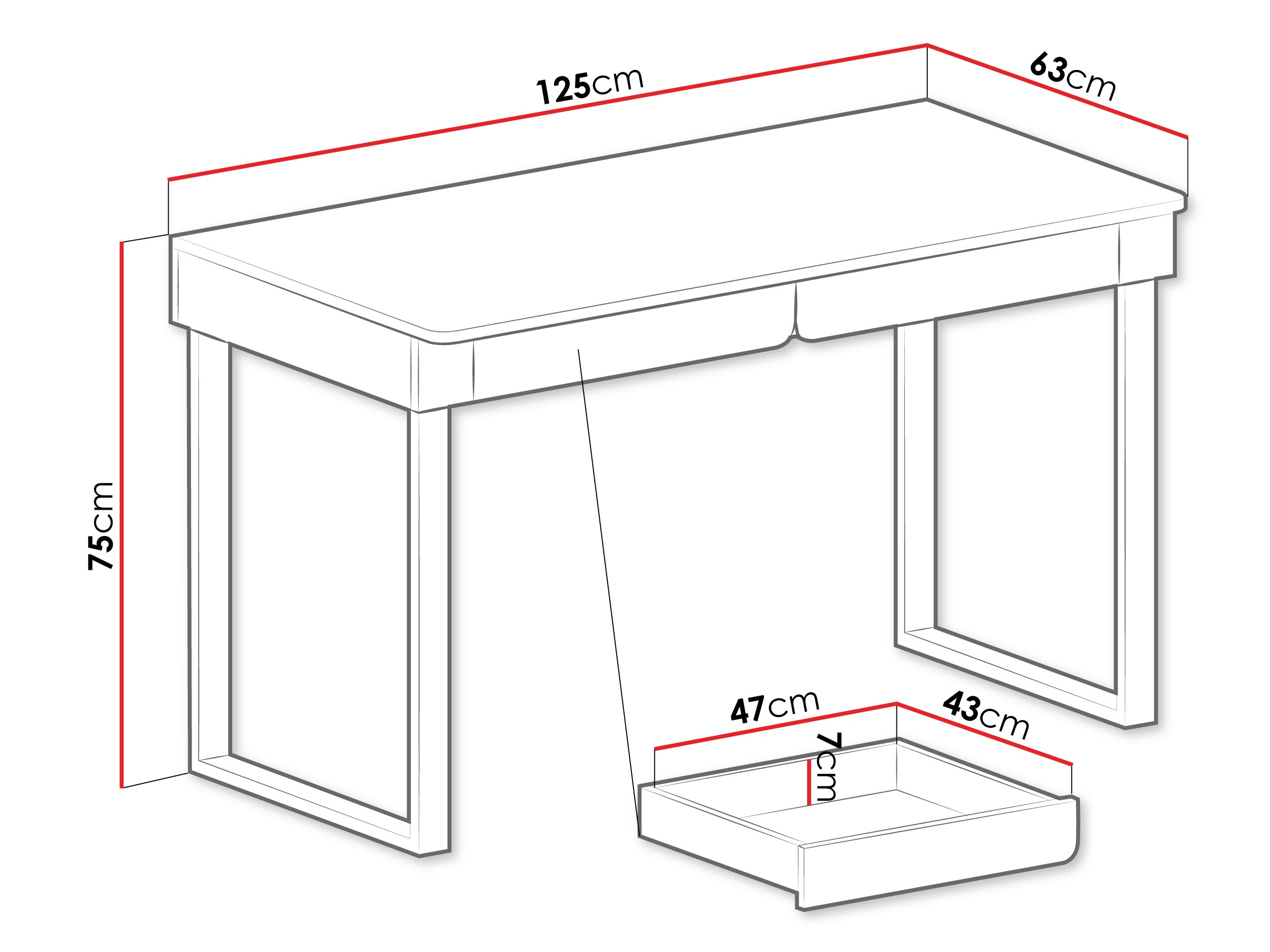 Bureau Fiosono 109 (Beige + Chêne clair)