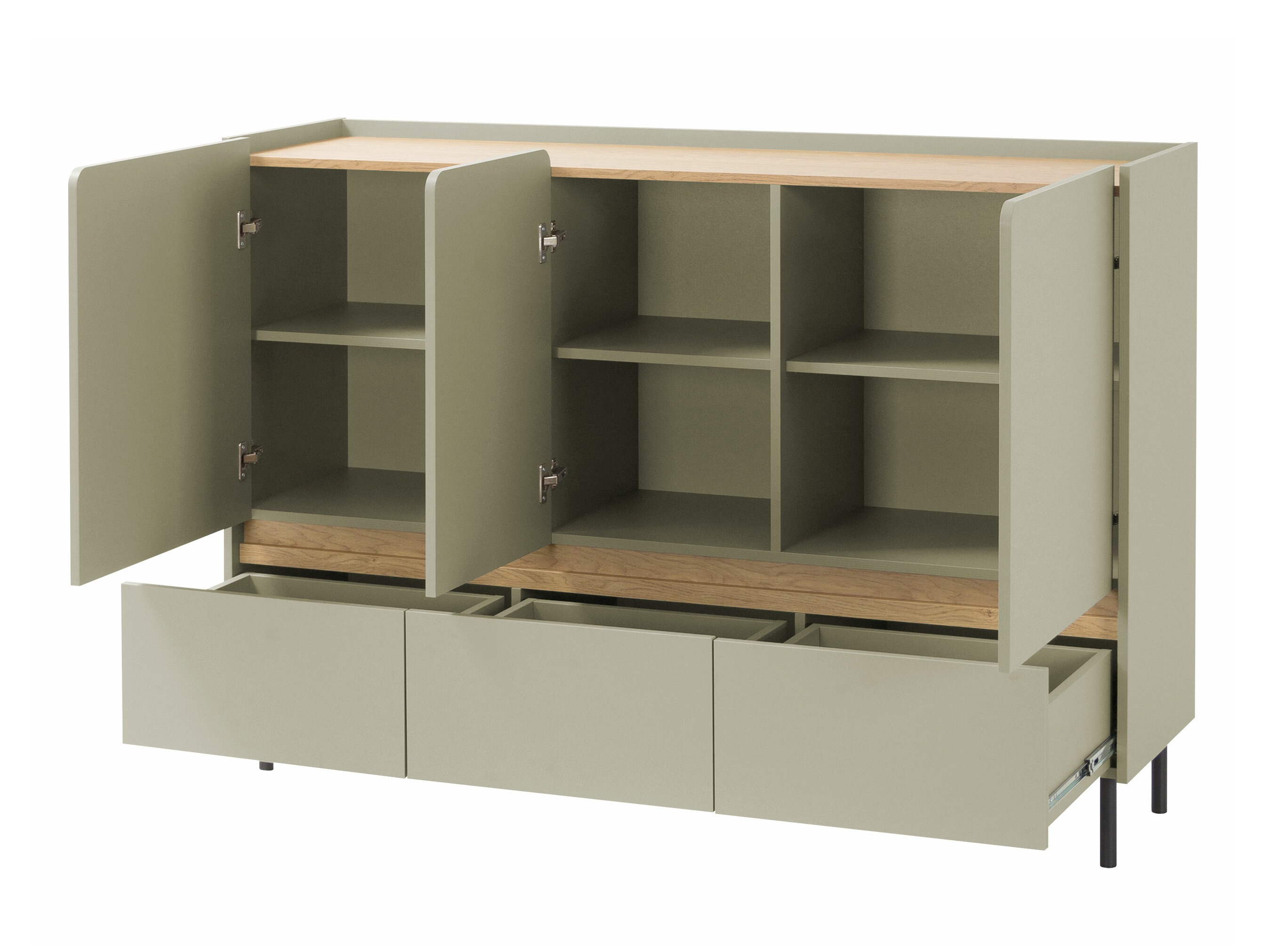 Commode Fiosono 106 (Beige + Chêne clair)