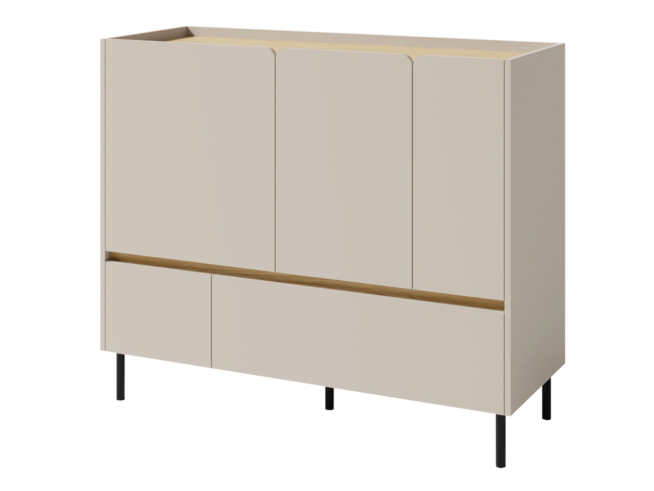 Commode Fiosono 107 (Beige + Chêne)