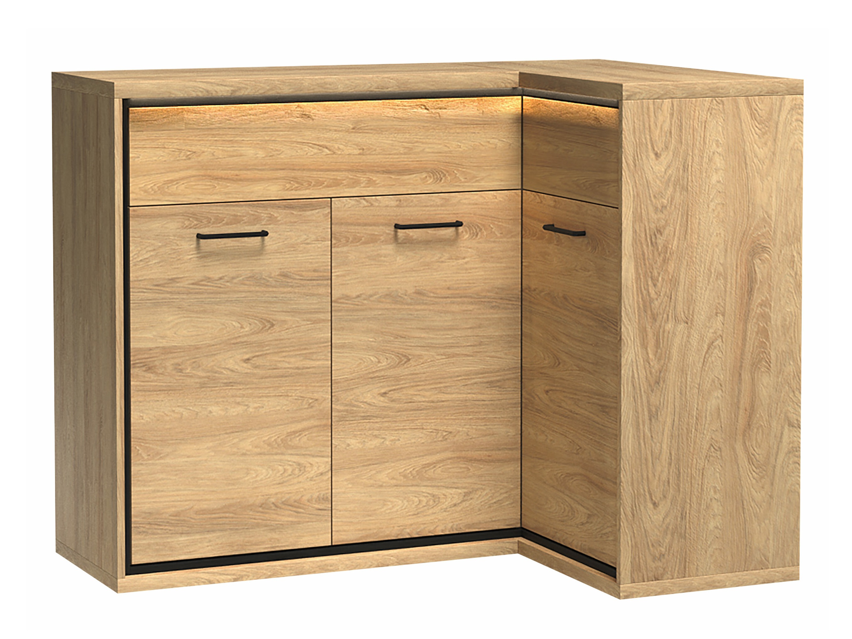 Commode d'angle Etrmoni 106 (Clair bois)
