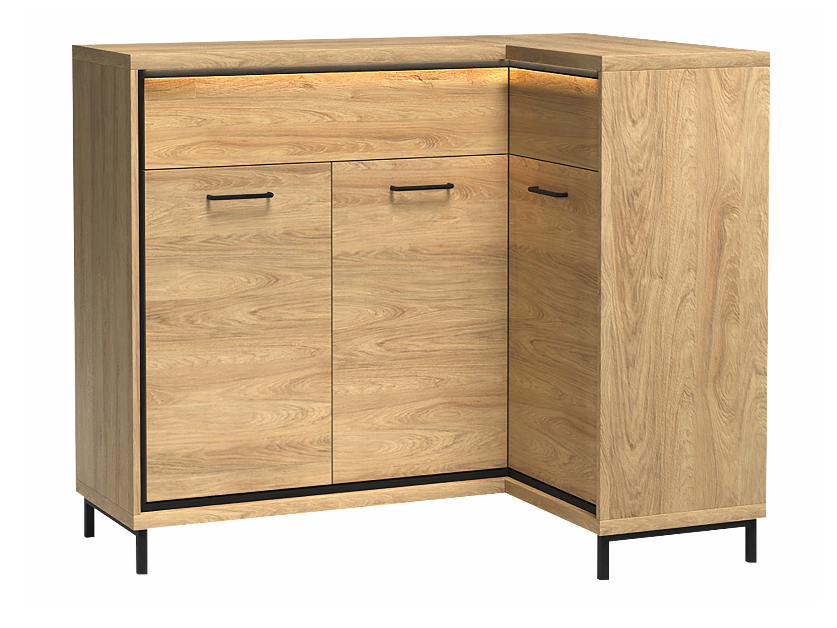Commode d'angle Etrmoni 106 (Clair bois)
