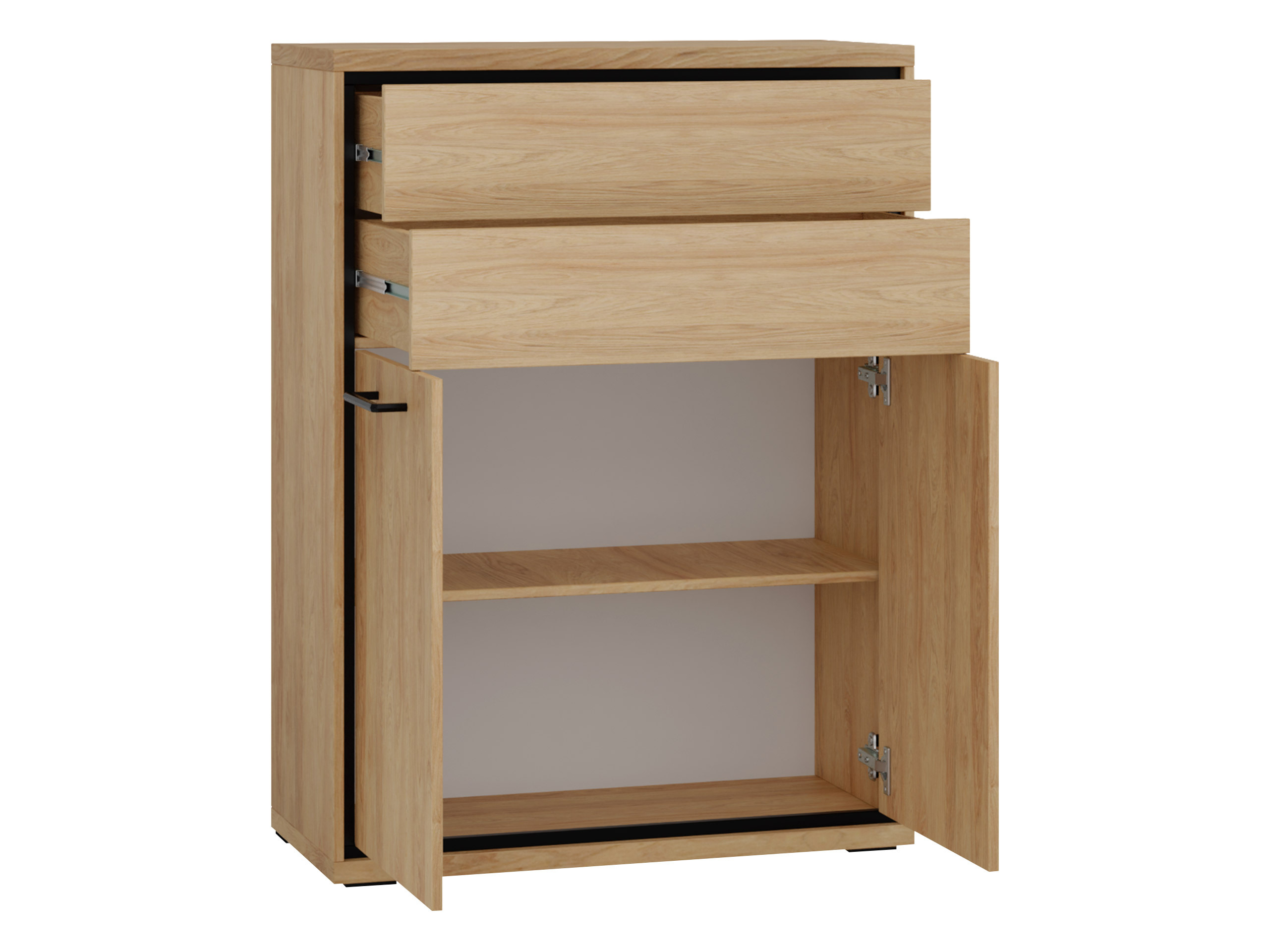 Commode Etrmoni 103 (Clair bois + Chêne)