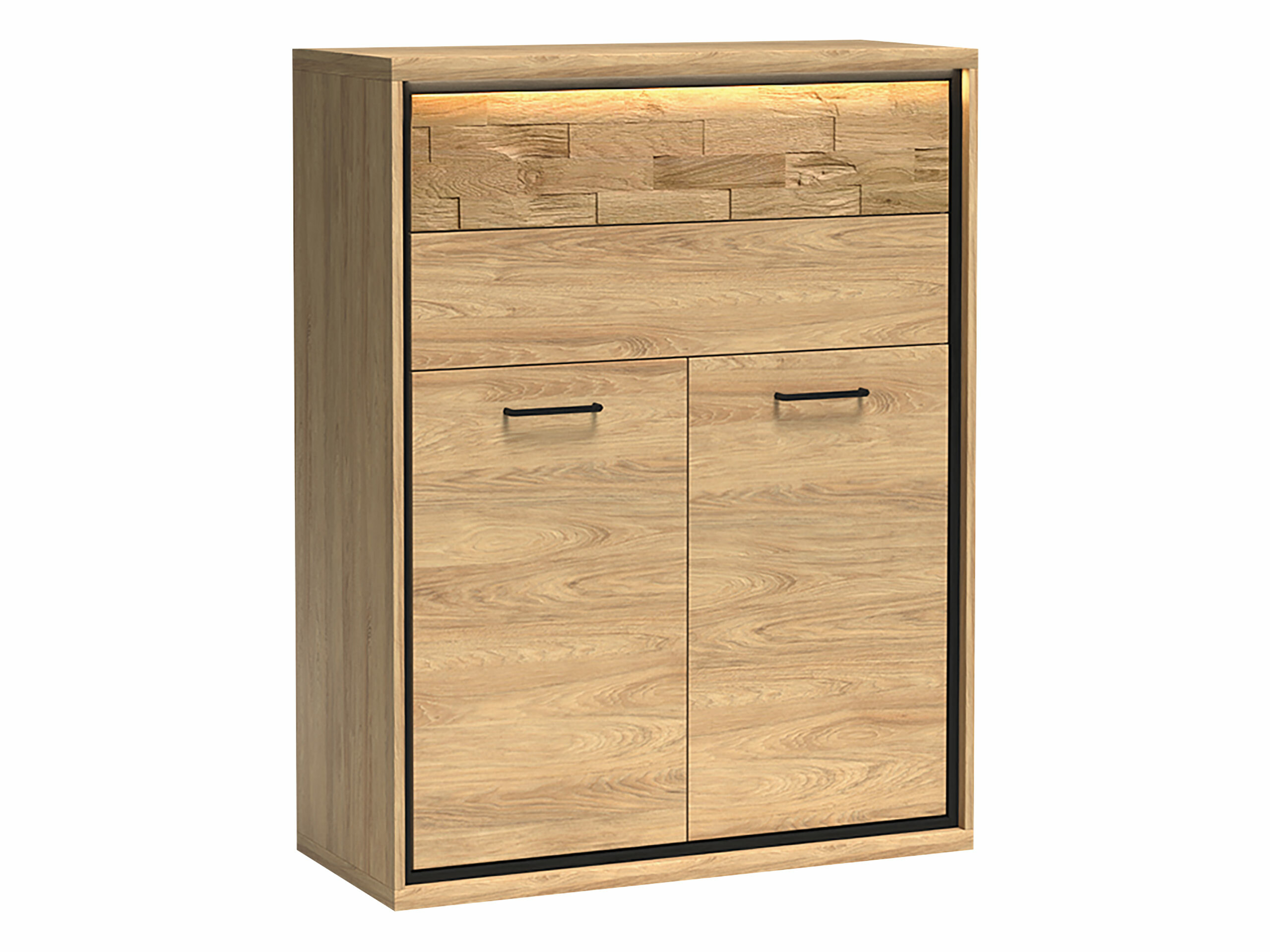 Commode Etrmoni 103 (Clair bois + Chêne)