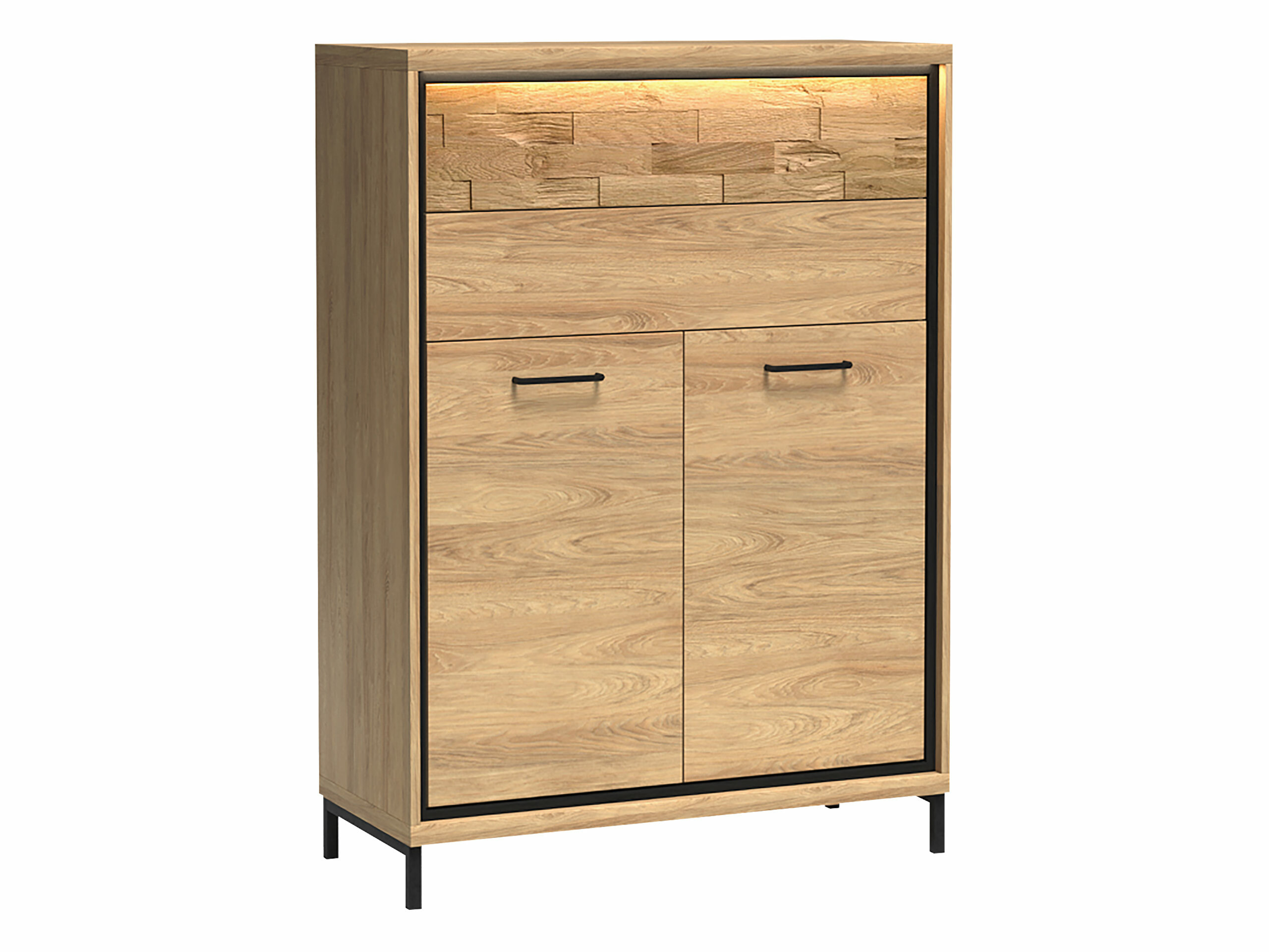 Commode Etrmoni 103 (Clair bois + Chêne)