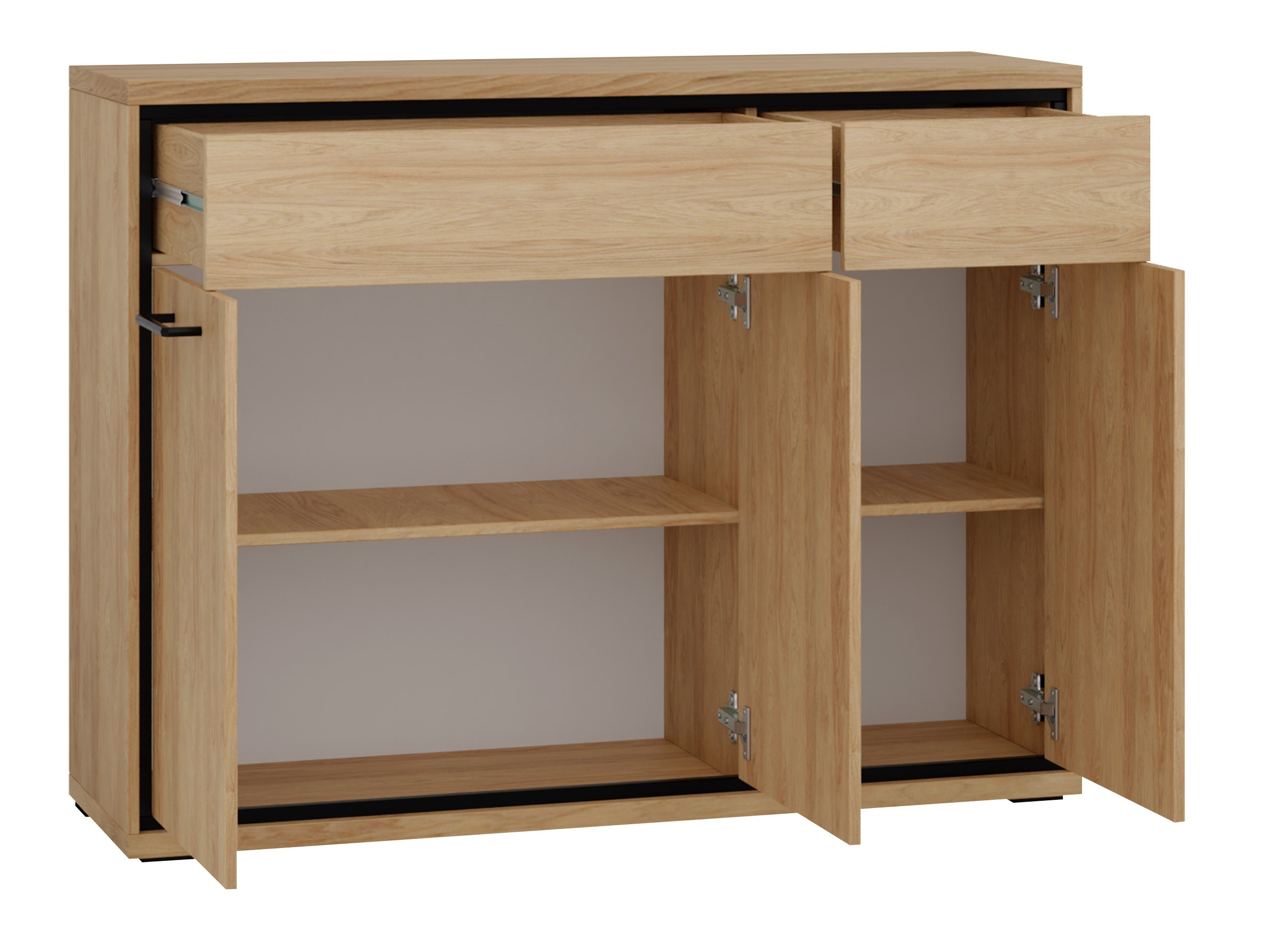 Commode Etrmoni 104 (Clair bois + Chêne)