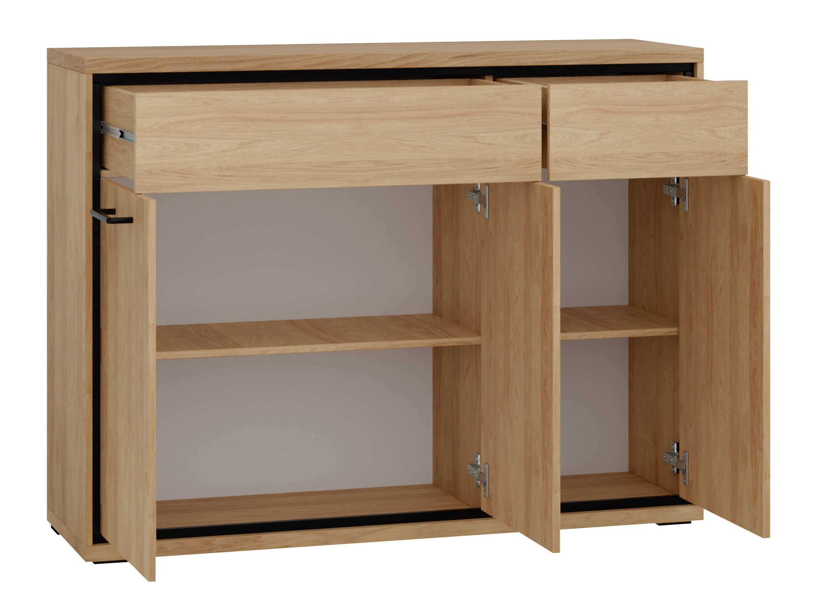 Commode Etrmoni 104 (Clair bois + Chêne)